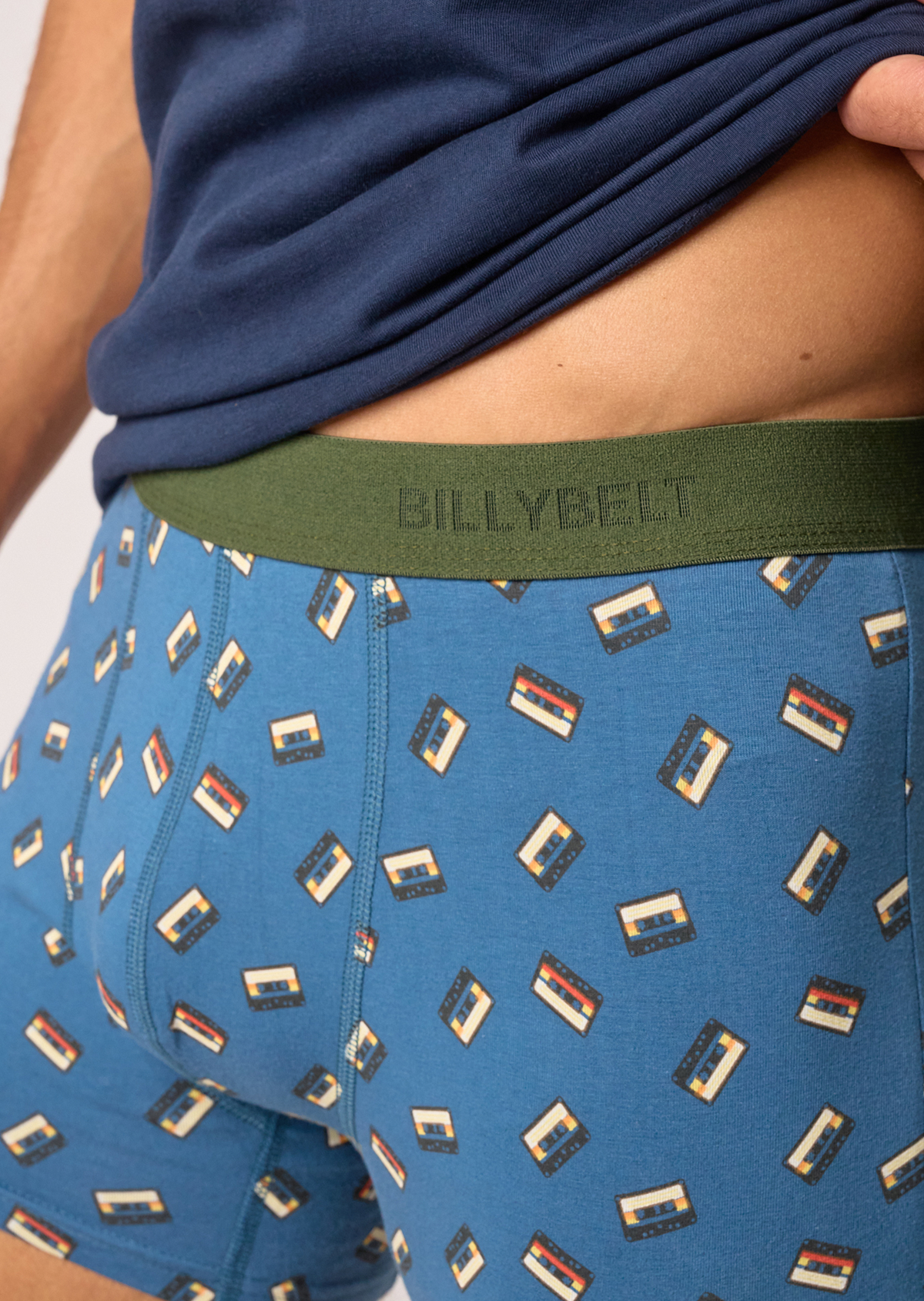 Boxer en coton biologique BILLYBELT Bleu