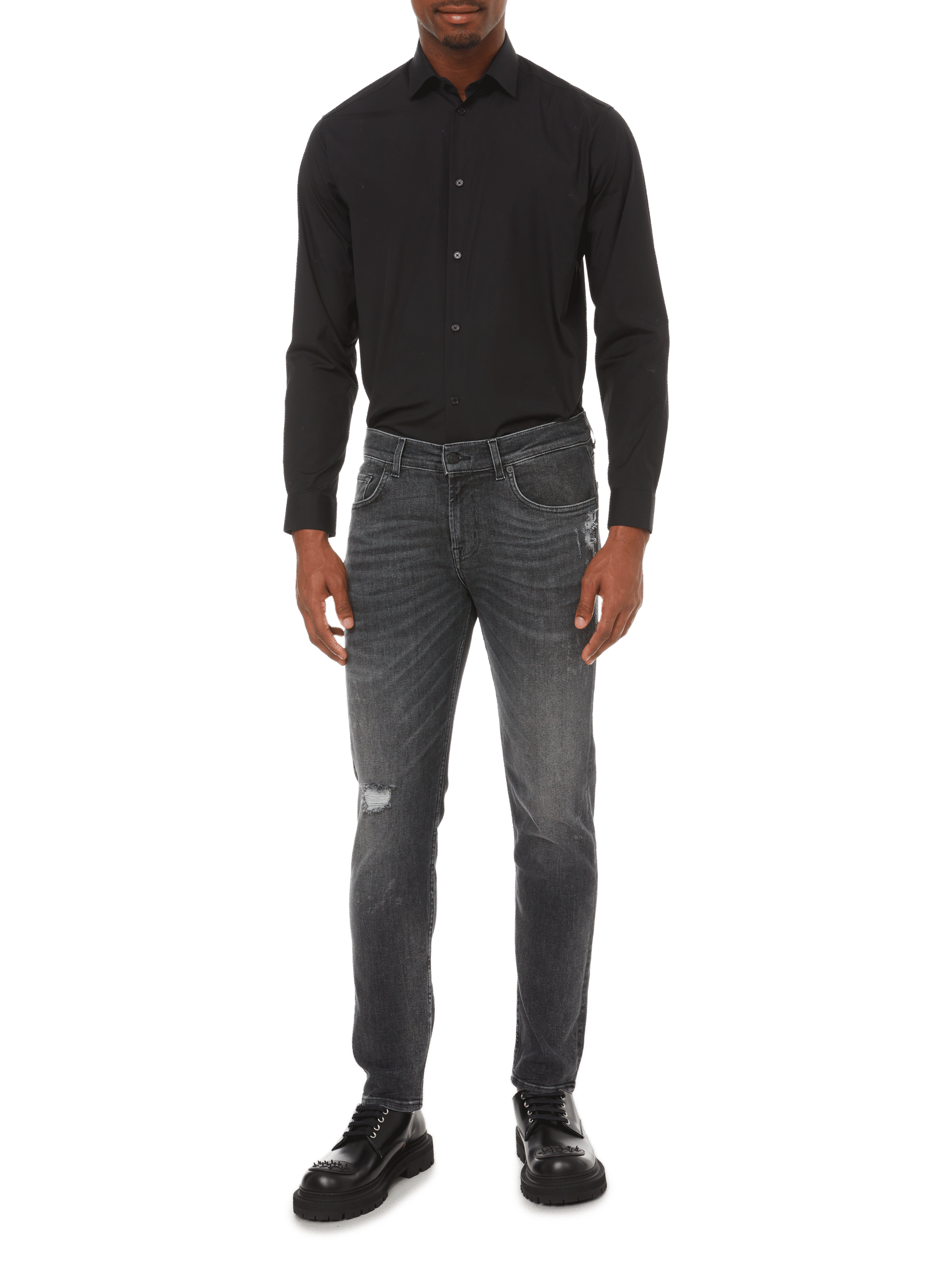 Cotton shirt AU PRINTEMPS PARIS Black