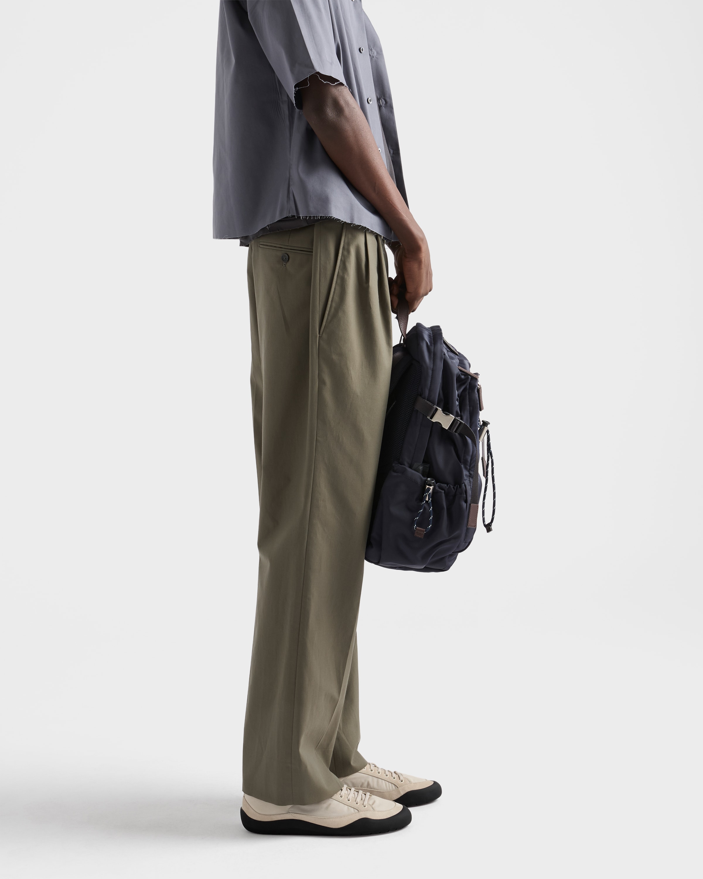 Sneakers speedrock en re-nylon et veau velours PRADA Beige