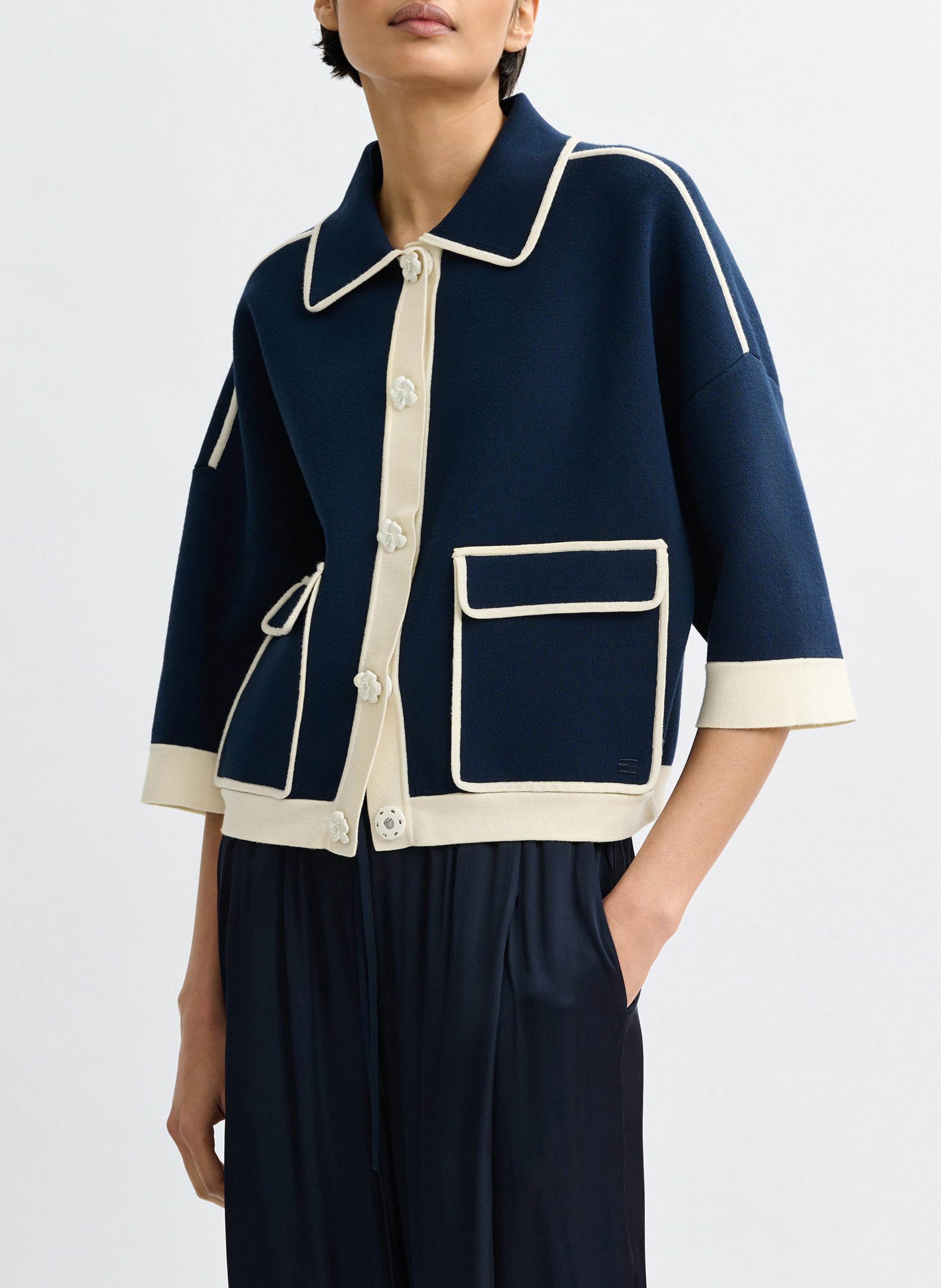 Gilet col classique jugly ESSENTIEL ANTWERP Bleu