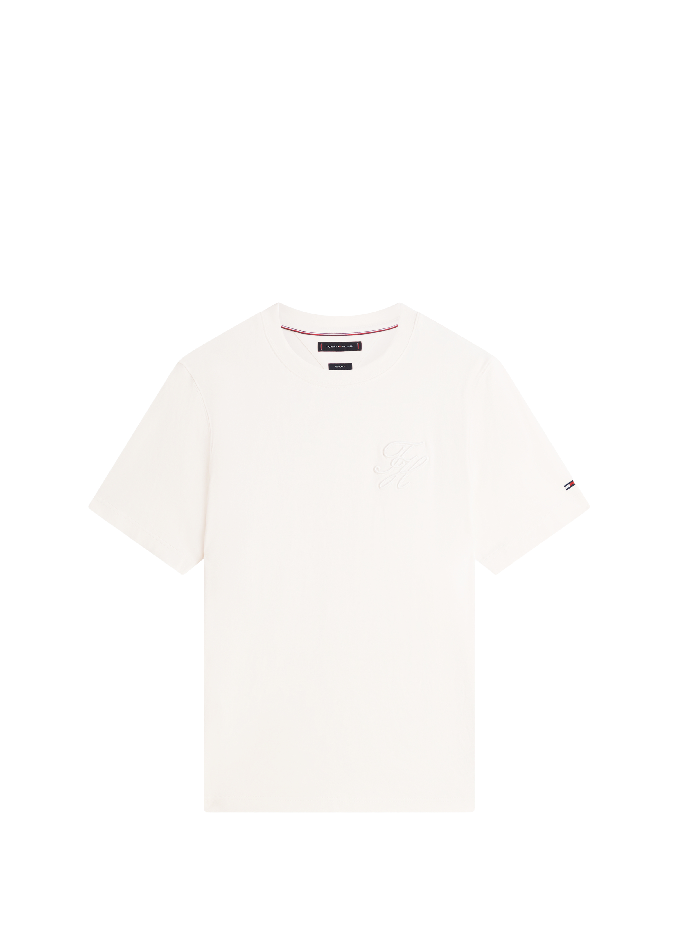 Cotton Logo T-shirt TOMMY HILFIGER Beige