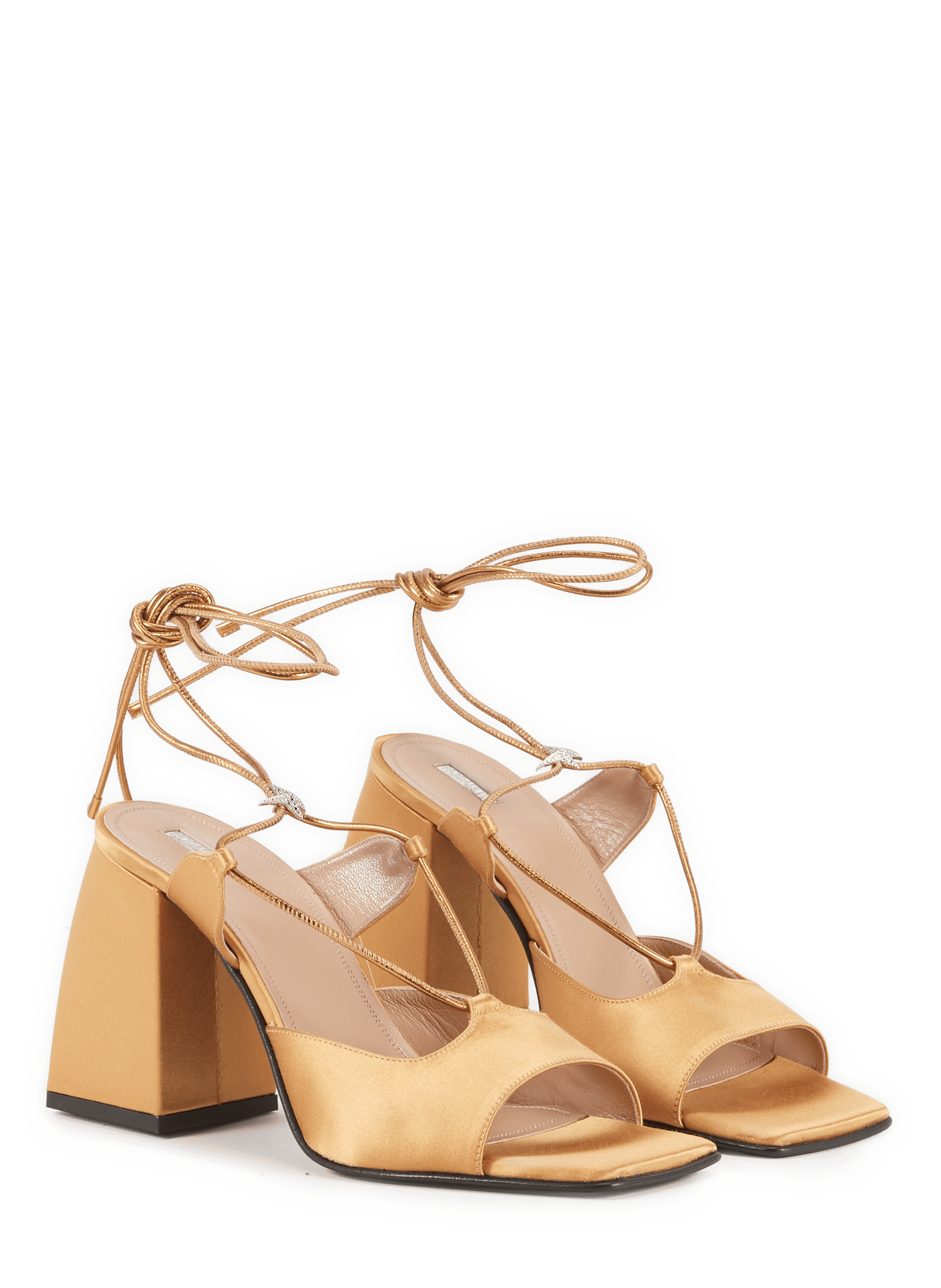 Sandales à talon satinées Bulla Gala NODALETO Doré