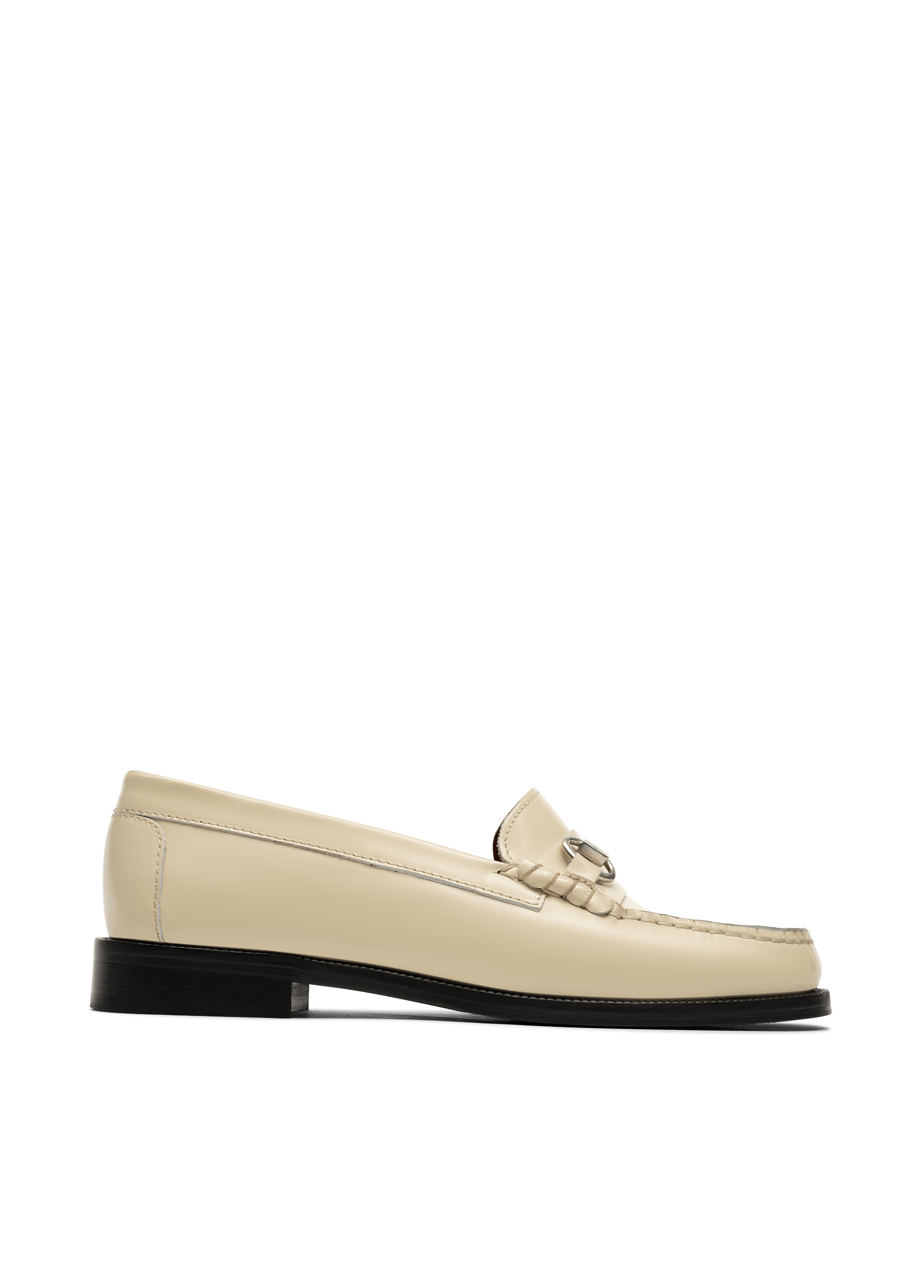 Mocassins cambridge en veau brossé PARALLELE Blanc