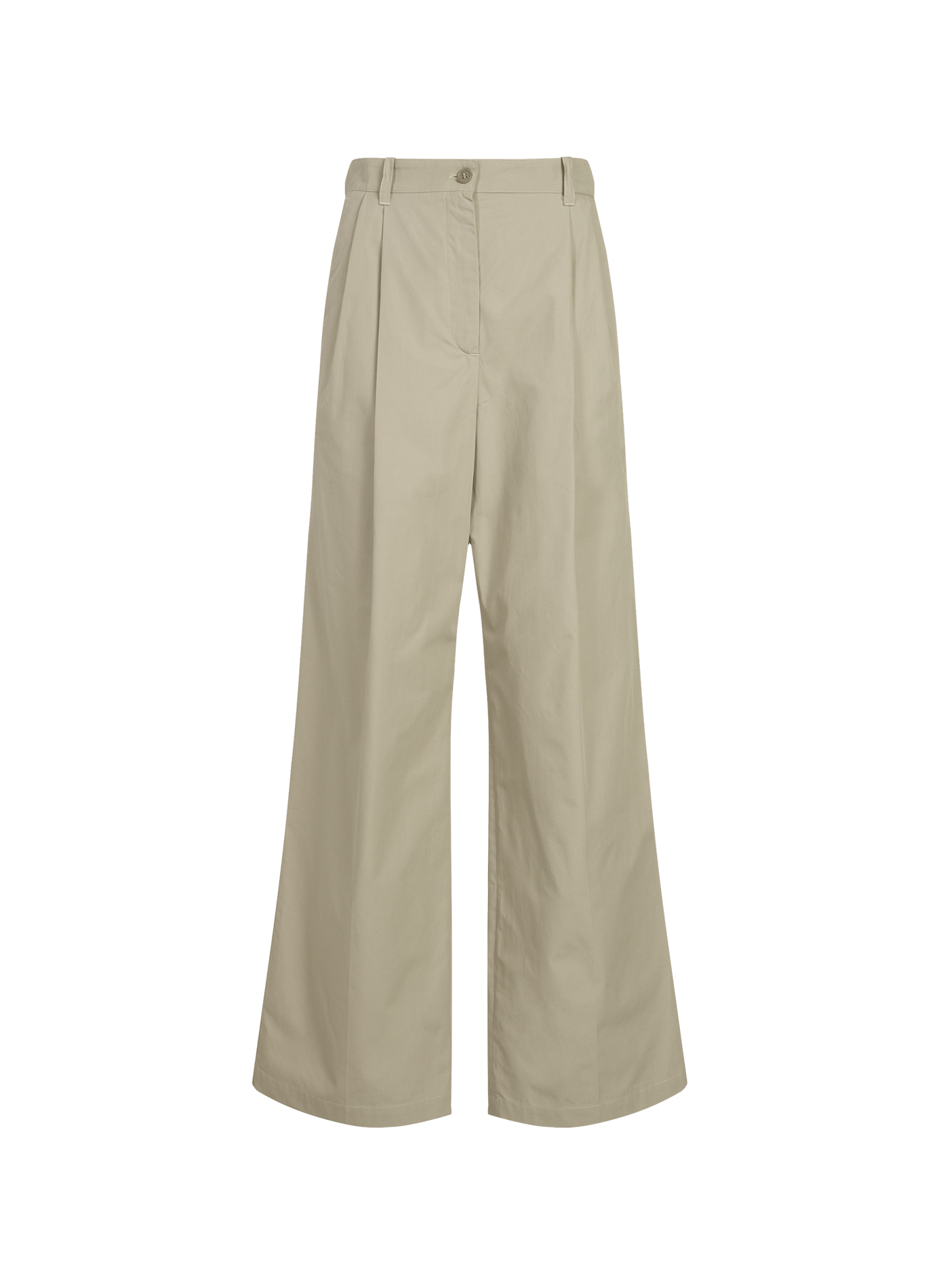 Pantalon droit et large à plis en coton  A.P.C. Vert