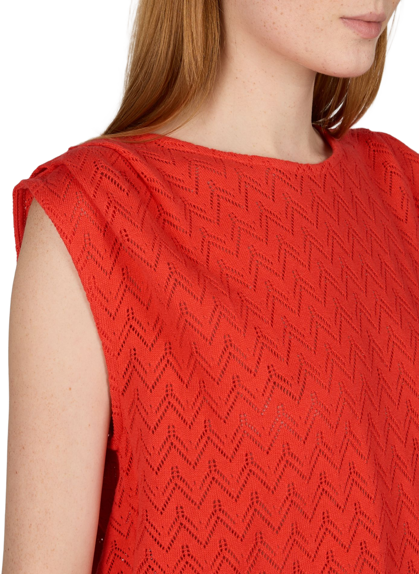 Top Vilihura in cotone VILA Rosso