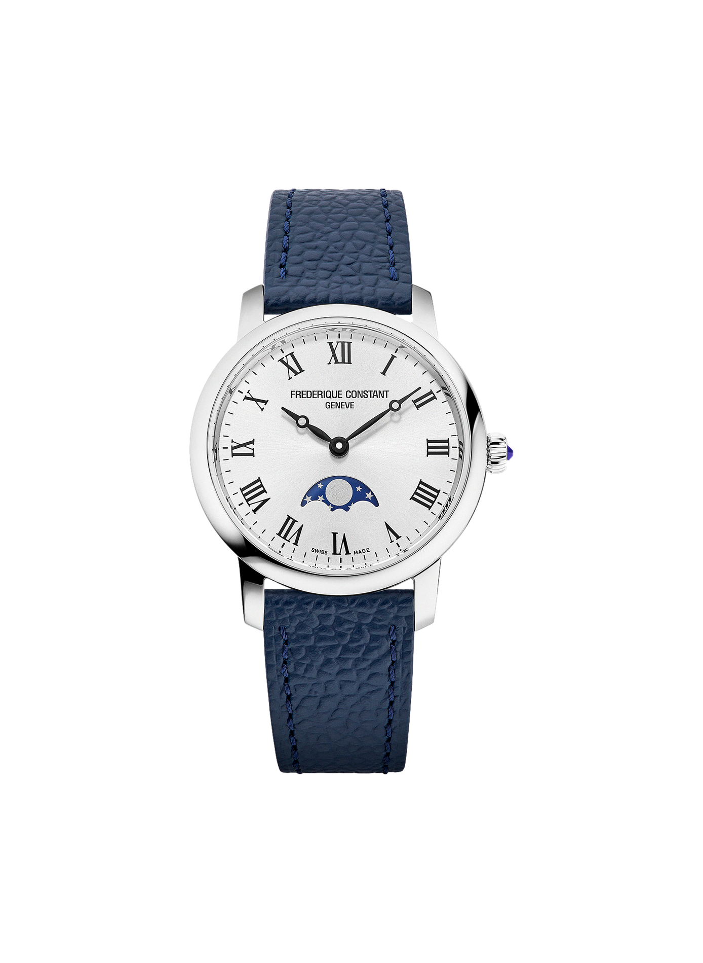 Montre quartz en cuir de veau FREDERIQUE CONSTANT Blanc