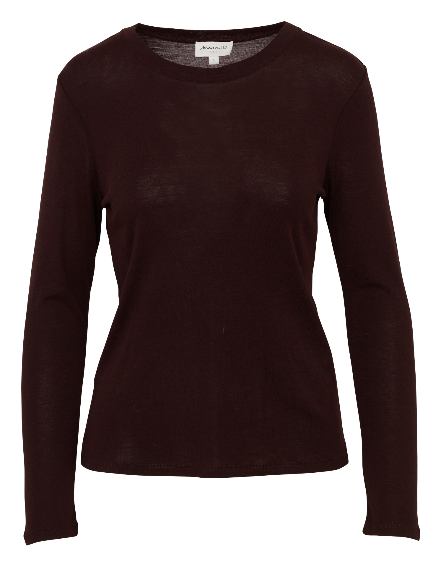 T-shirt cintré manches longues topaze | Rouge MAISON 123 Femme