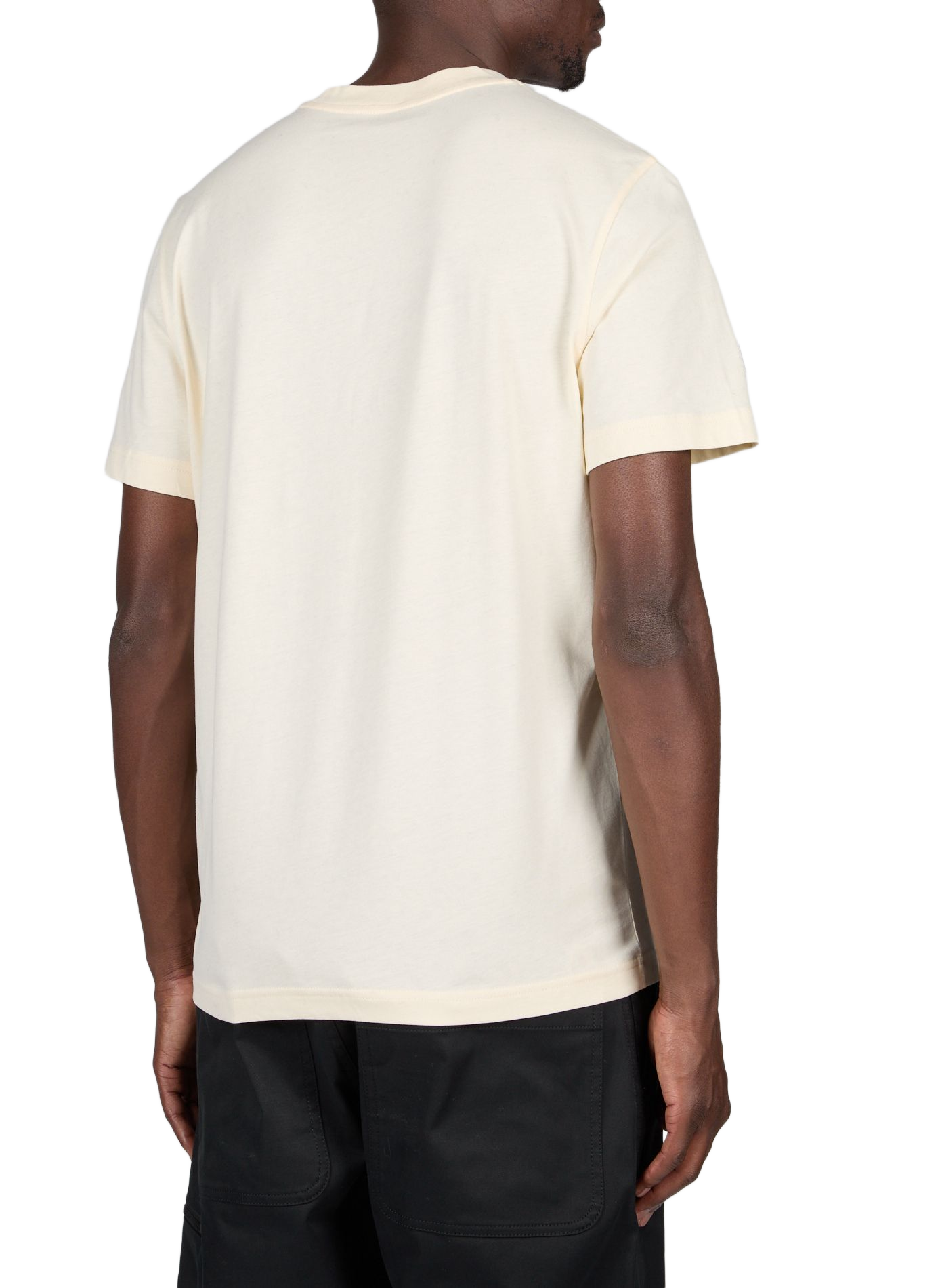 Gerades einfarbiges T-Shirt mit Rundhalsausschnitt MONCLER Weiss