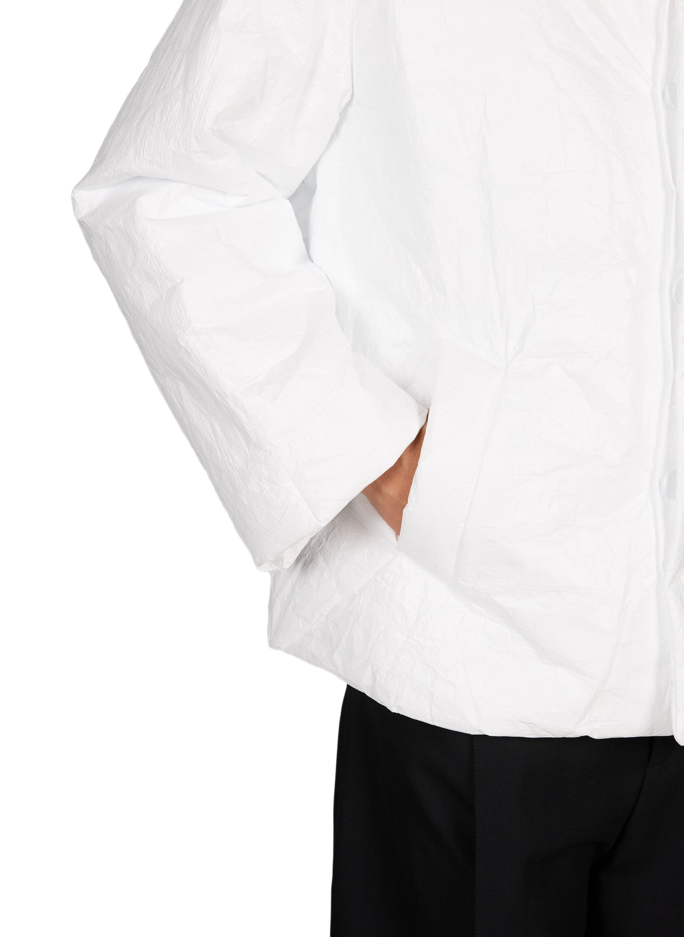 Textured technical fabric jacket ALAINPAUL White