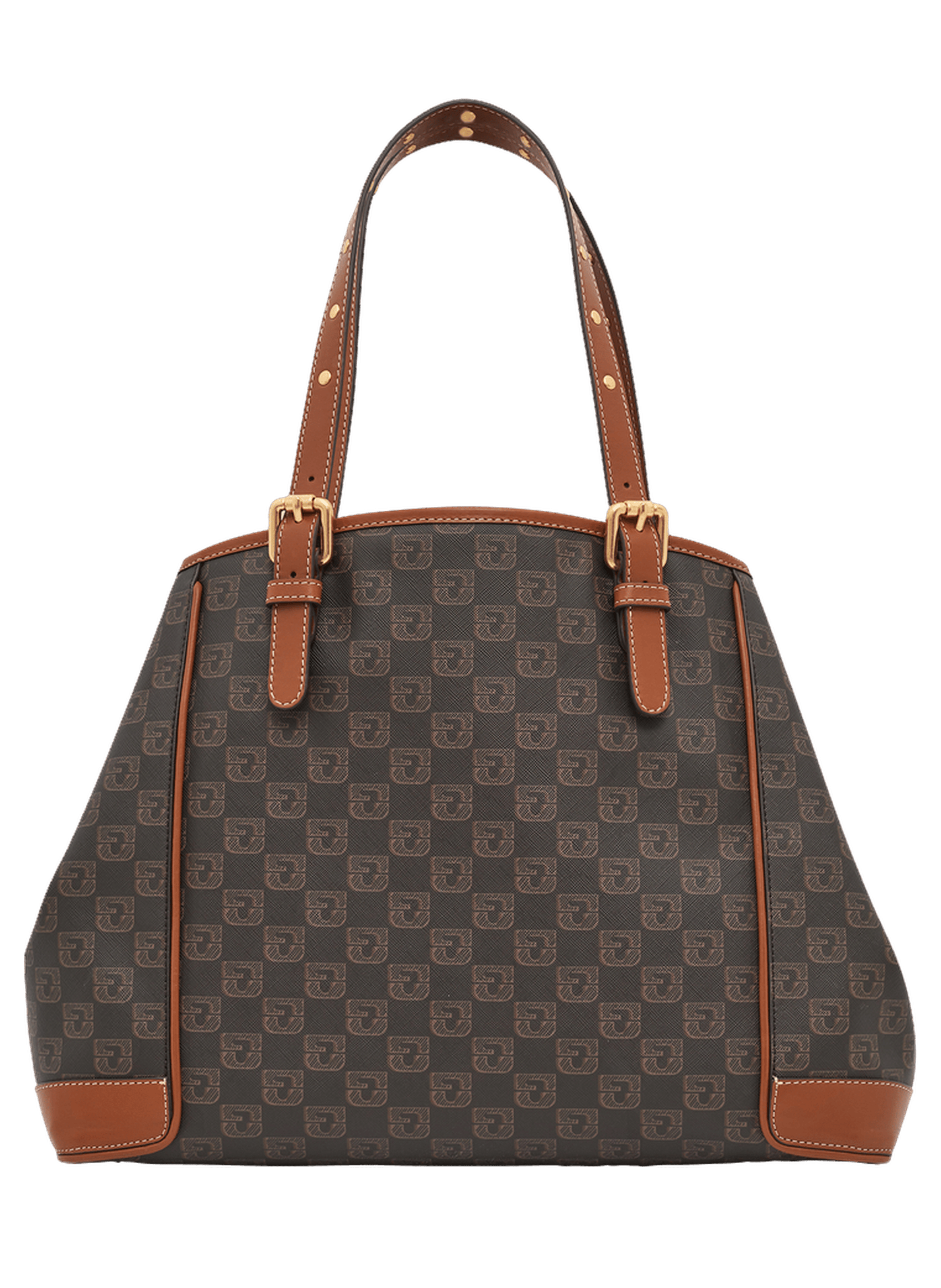 Cabas en toile enduite et cuir signé de patchs imprimés - simple bag GERARD DAREL Multicolore