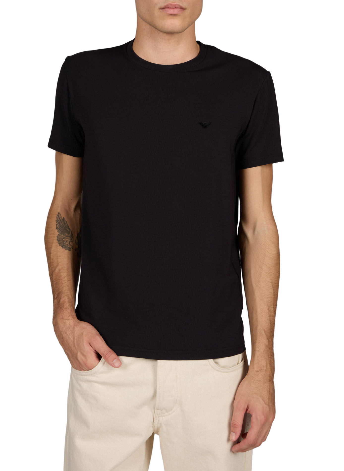 Round neck T-shirt EMPORIO ARMANI Black