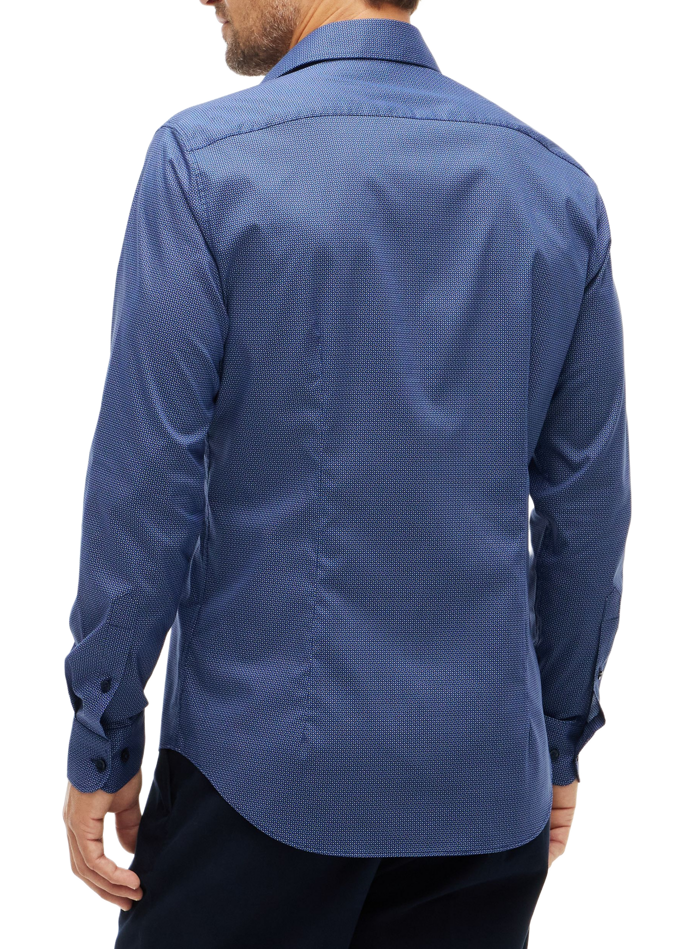 Recht overhemd met motief van katoen | Blauw TOMMY HILFIGER Heren