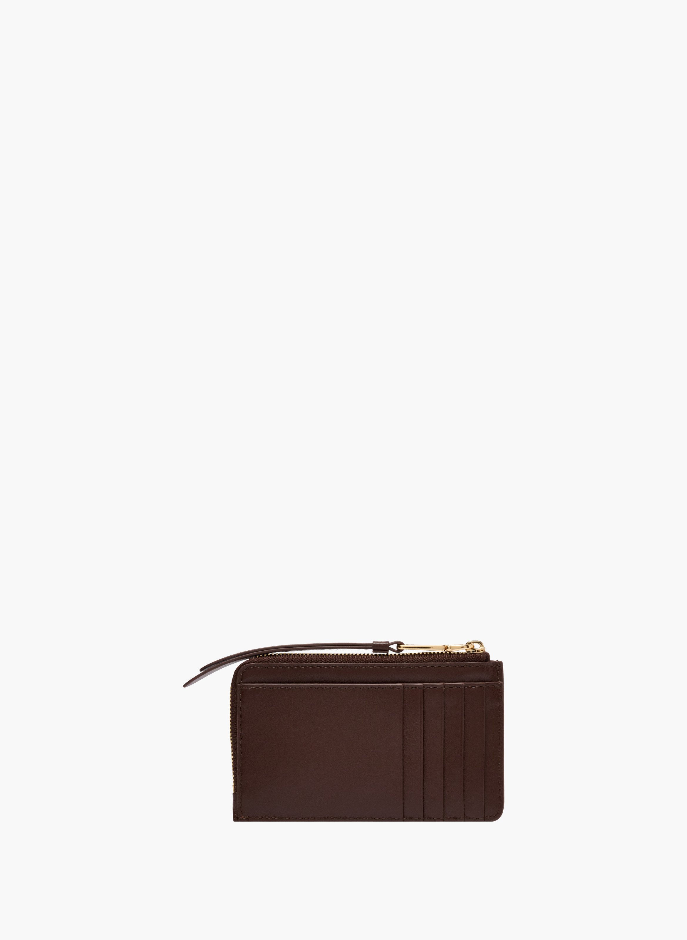 Porte-cartes zippé origami de lancel en cuir LANCEL Marron