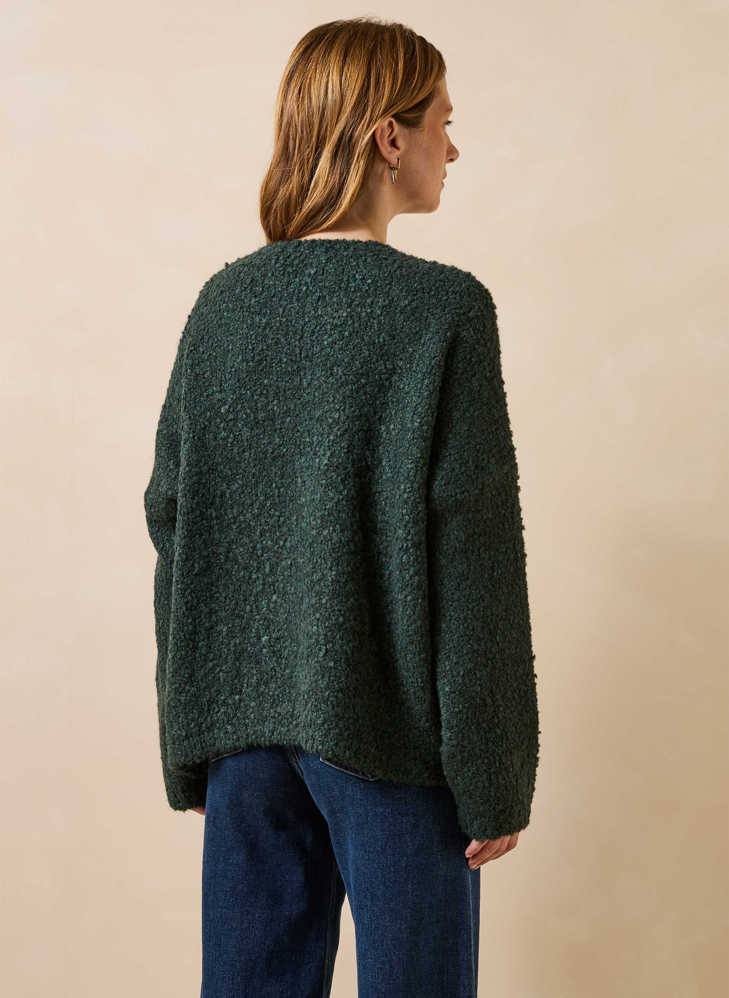 Oversized trui van wolmix LA FEE MARABOUTEE Groen