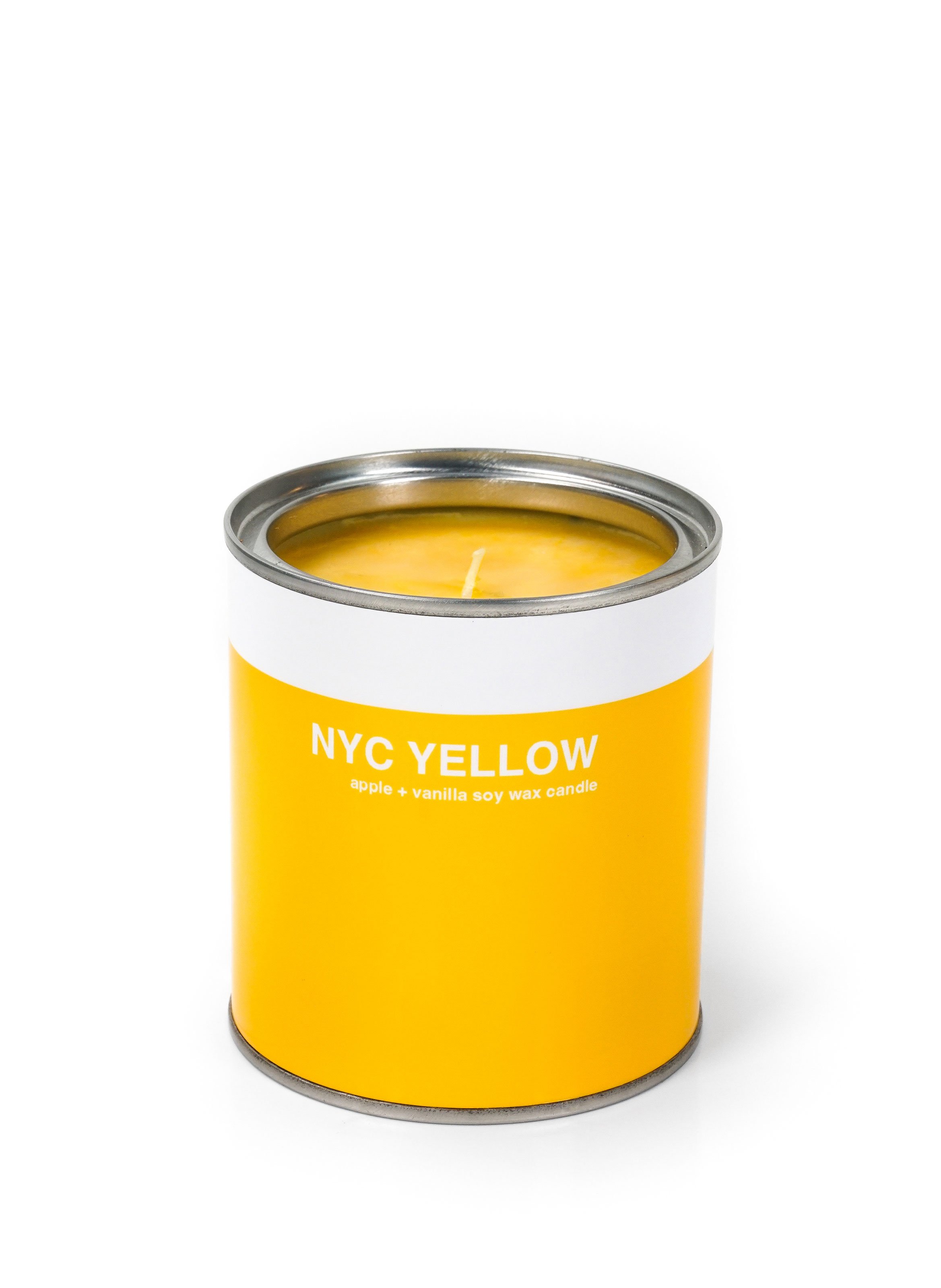 Bougie pot de peinture jaune