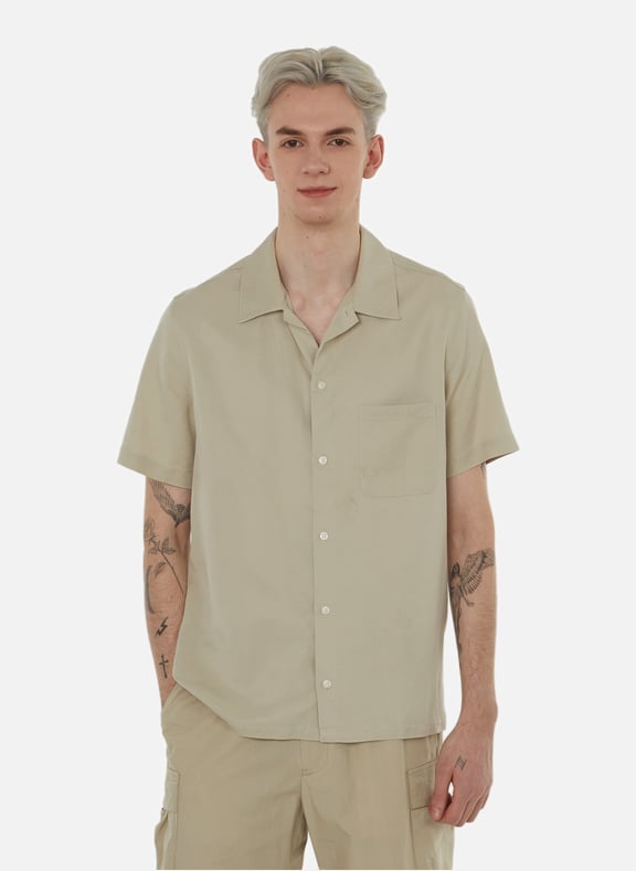 Short-sleeved shirt Beige by SAMSOE SAMSOE SAMSOE SAMSOE Short-sleeved shirt Beige
