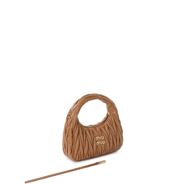 Miu Miu Sac À Main Wander Matelassé In Brown