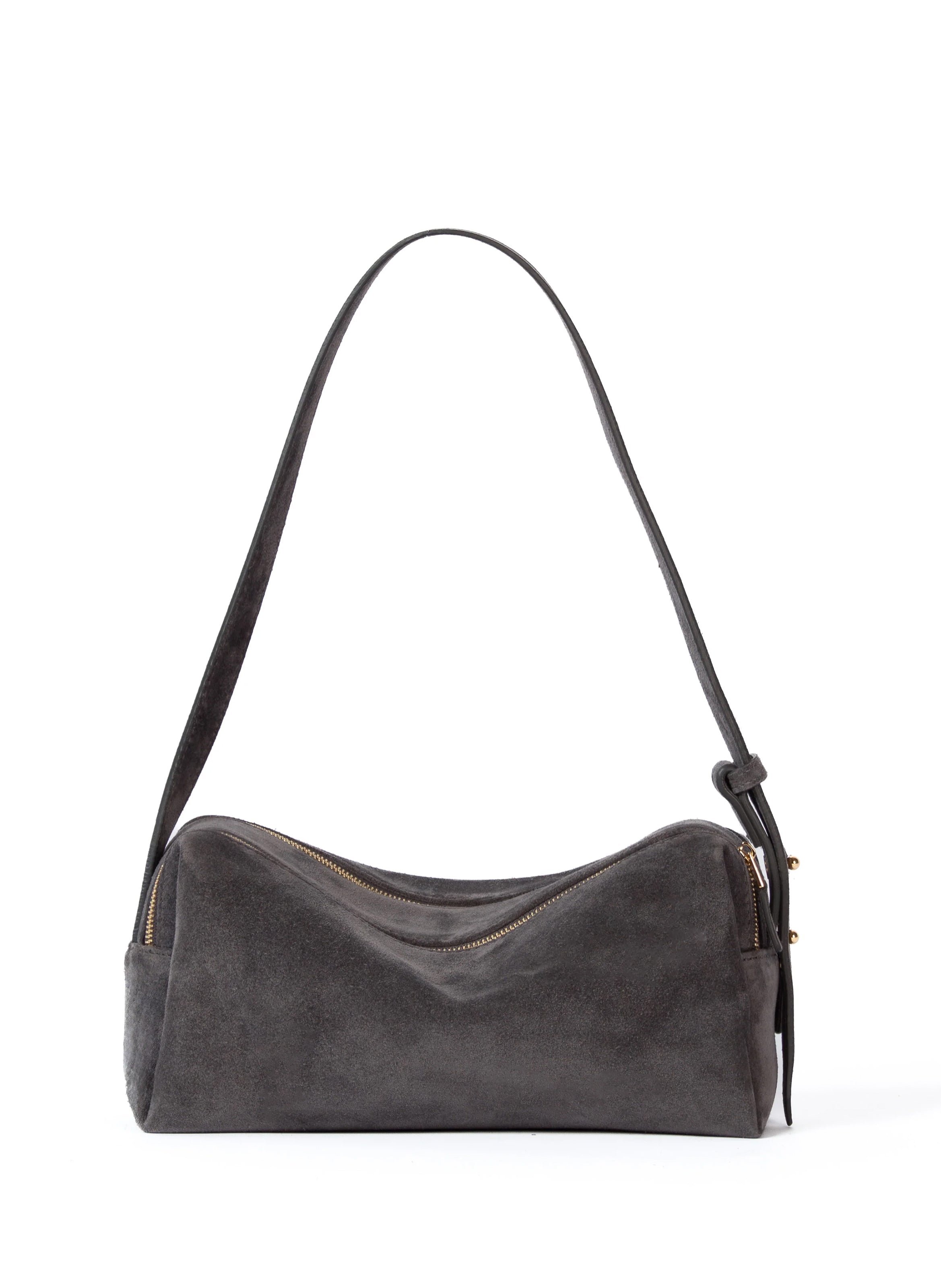 Sac trousse en daim ELLEME Gris