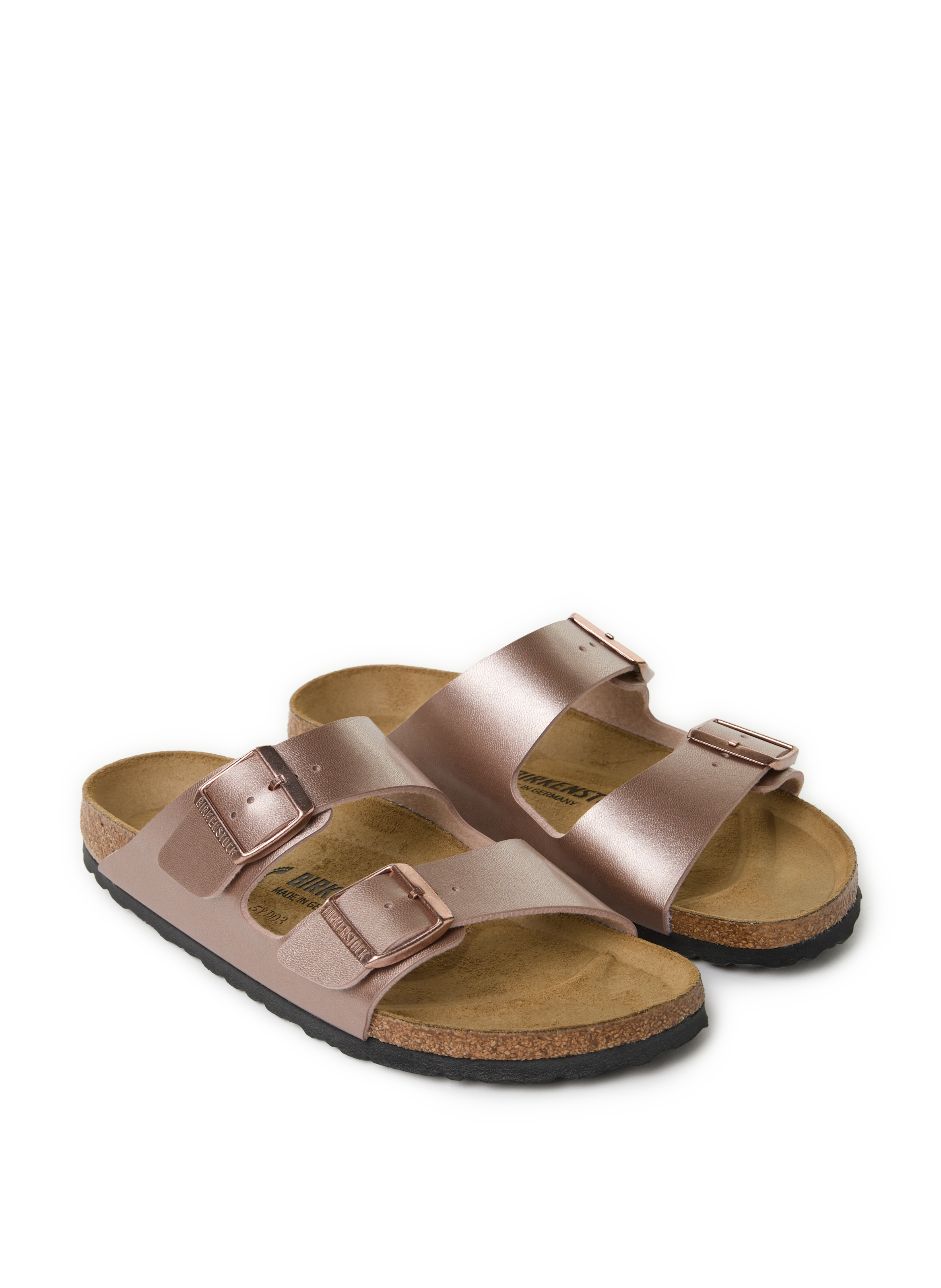 Shiny leather Arizona sandals BIRKENSTOCK Pink