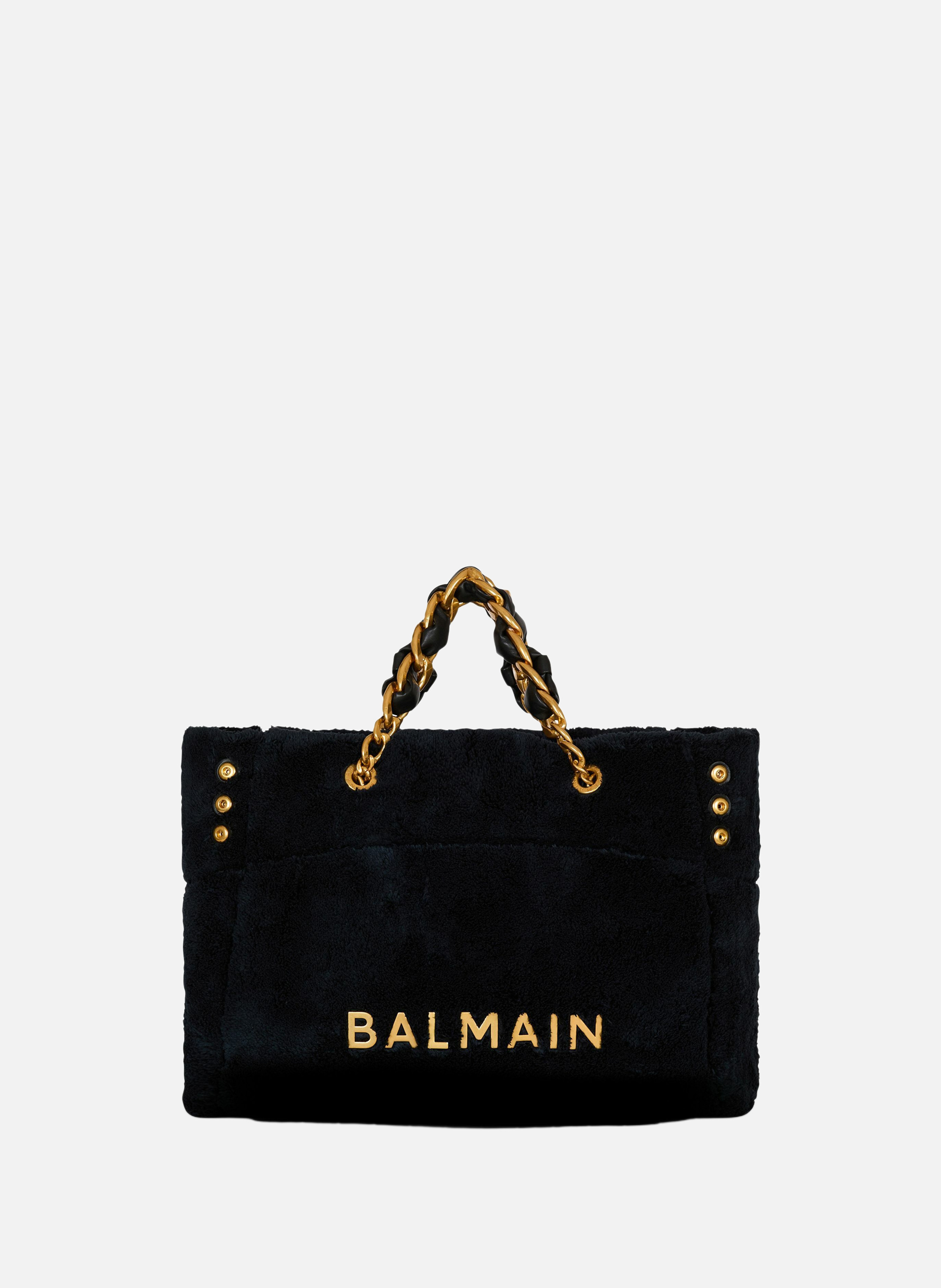 Sac cabas 1945 soft en éponge BALMAIN Noir
