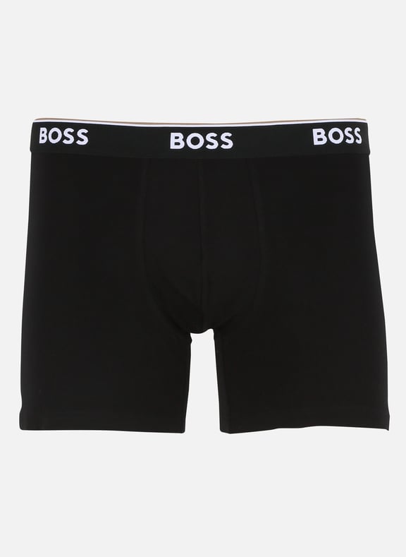 Lot de 3 boxers en coton stretch Noir by BOSS BOSS Lot de 3 boxers en coton stretch Noir