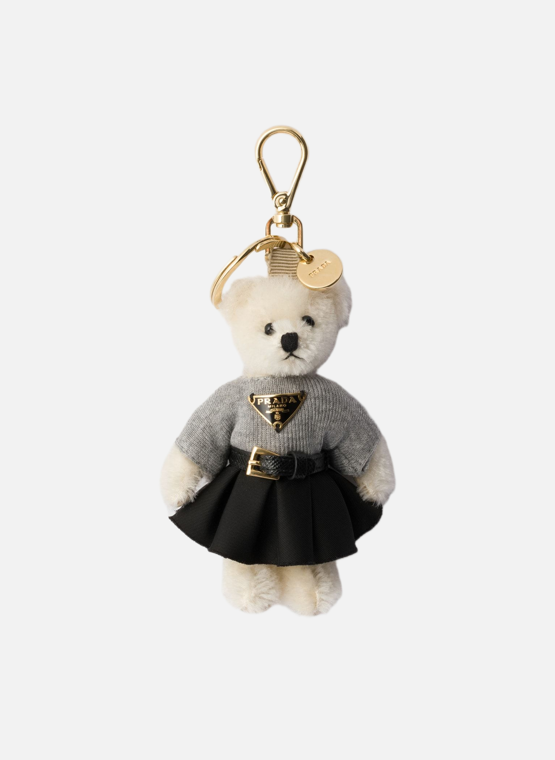 Charm porte-clés teddy PRADA Blanc