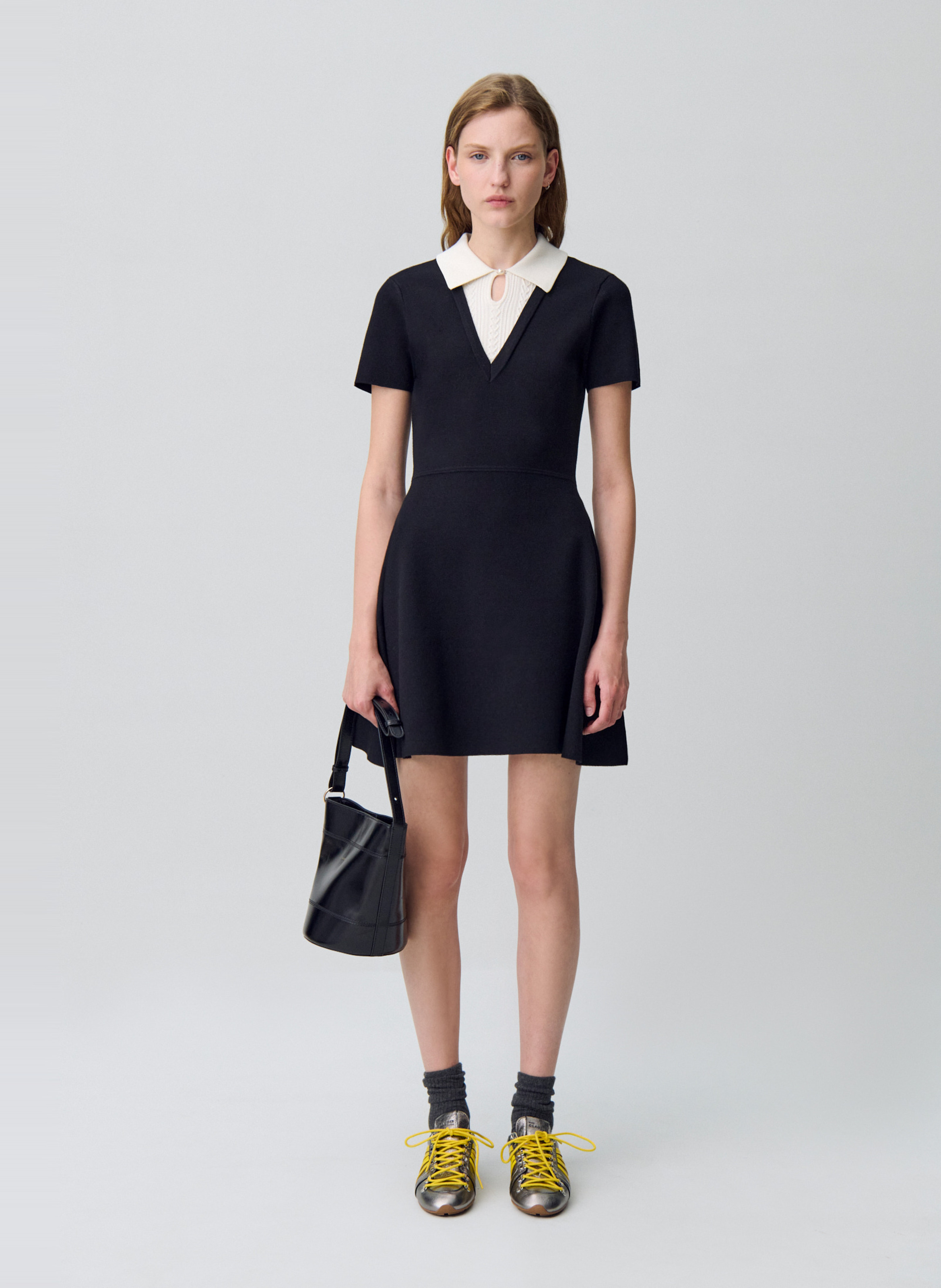Robe courte en maille CLAUDIE PIERLOT Noir