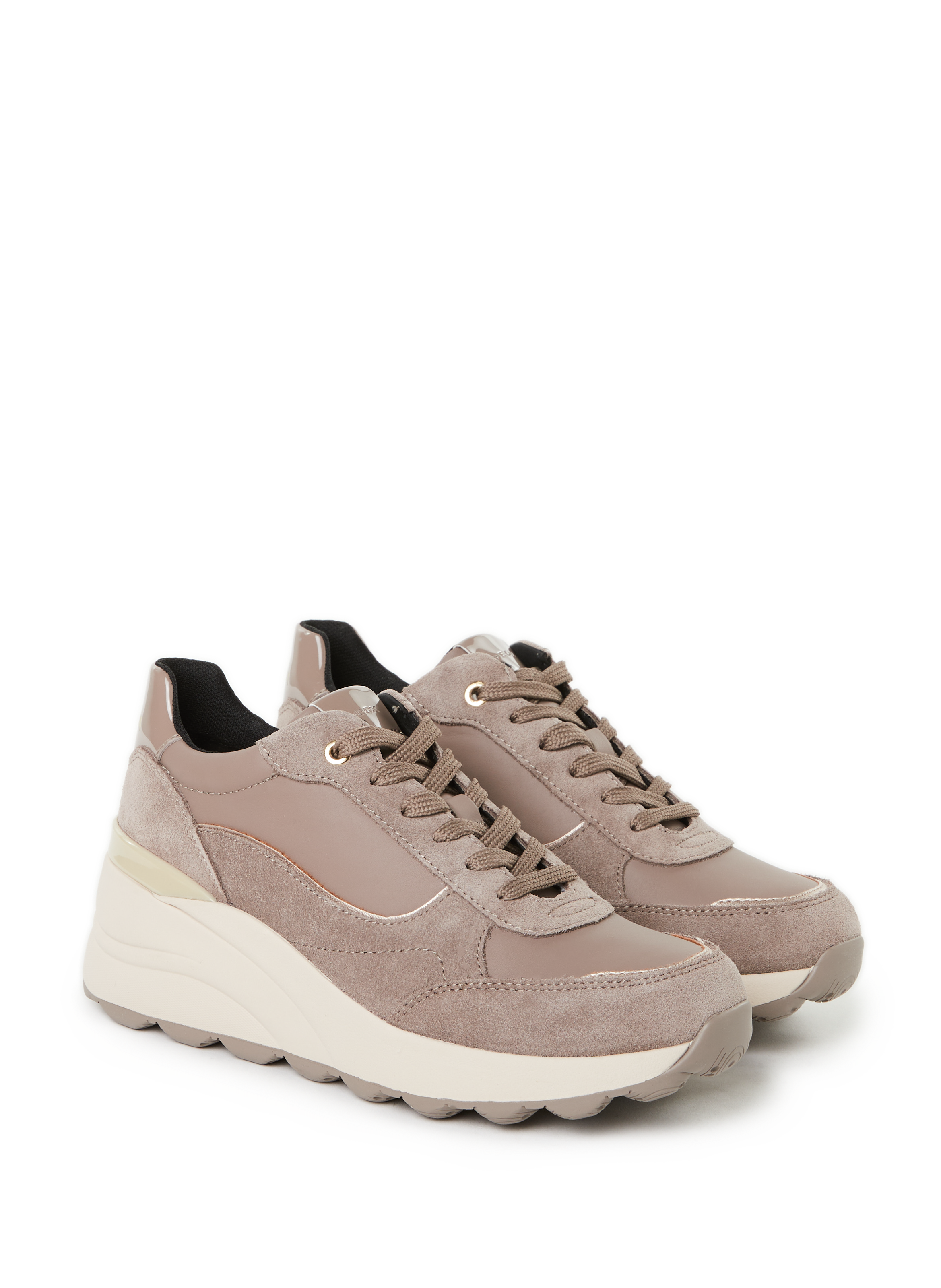  Baskets compensées en cuir Spherica GEOX Gris