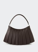 Grand sac Lenglen porté épaule plissé en cuir LENGLEN BAG Marf