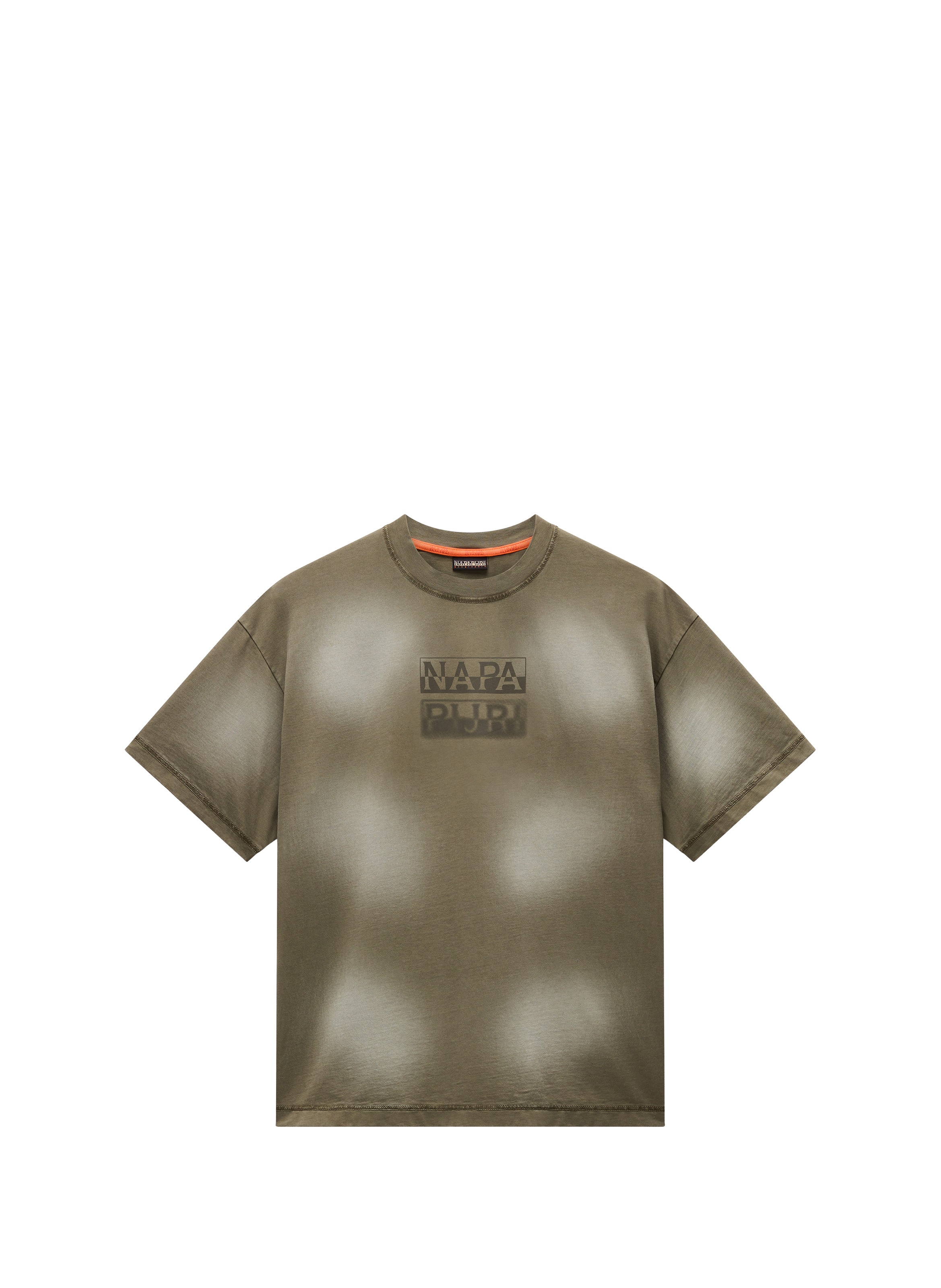 Faded cotton T-shirt NAPAPIJRI Green