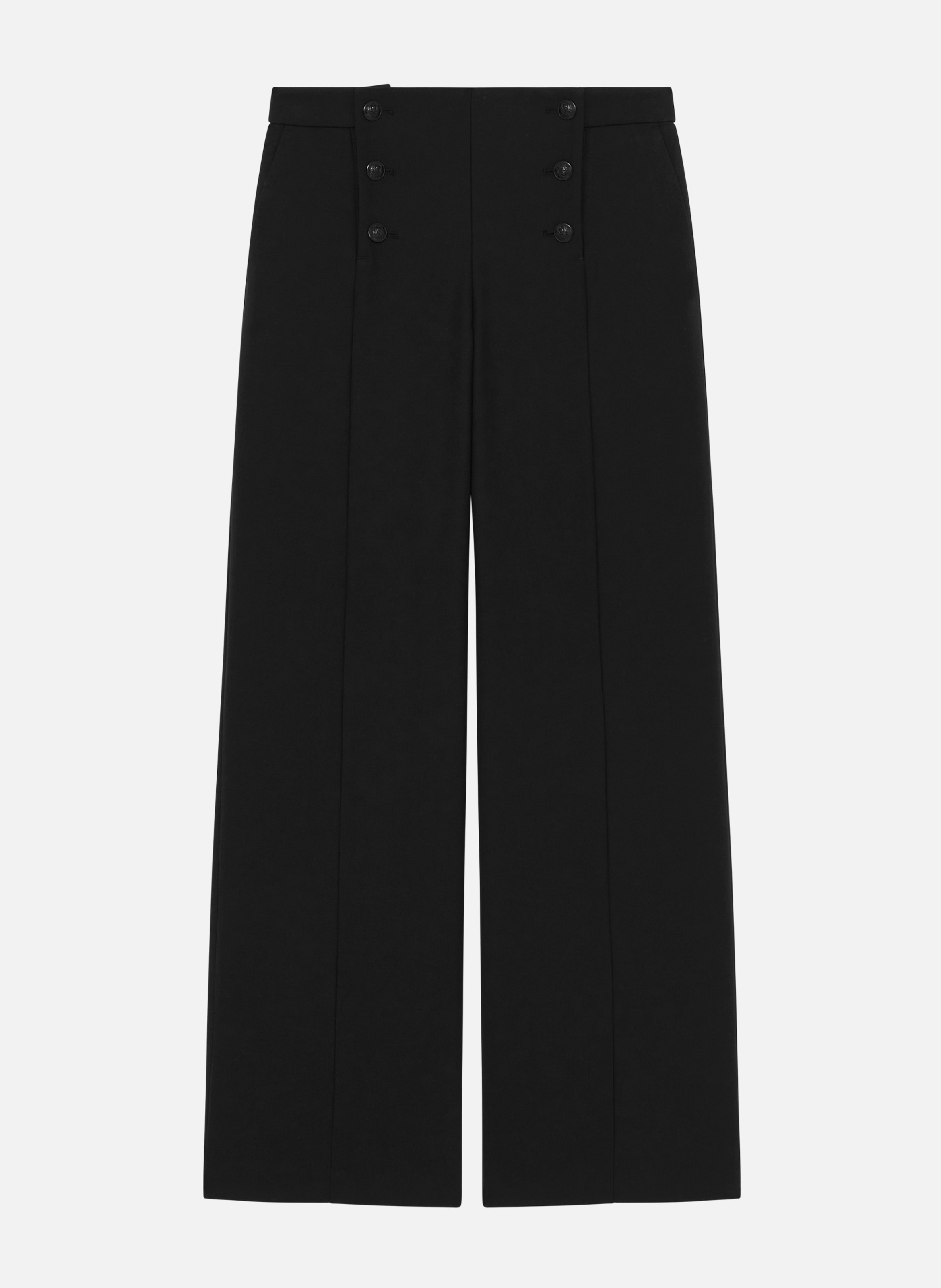 Pantalon droit à pont THE KOOPLES Noir