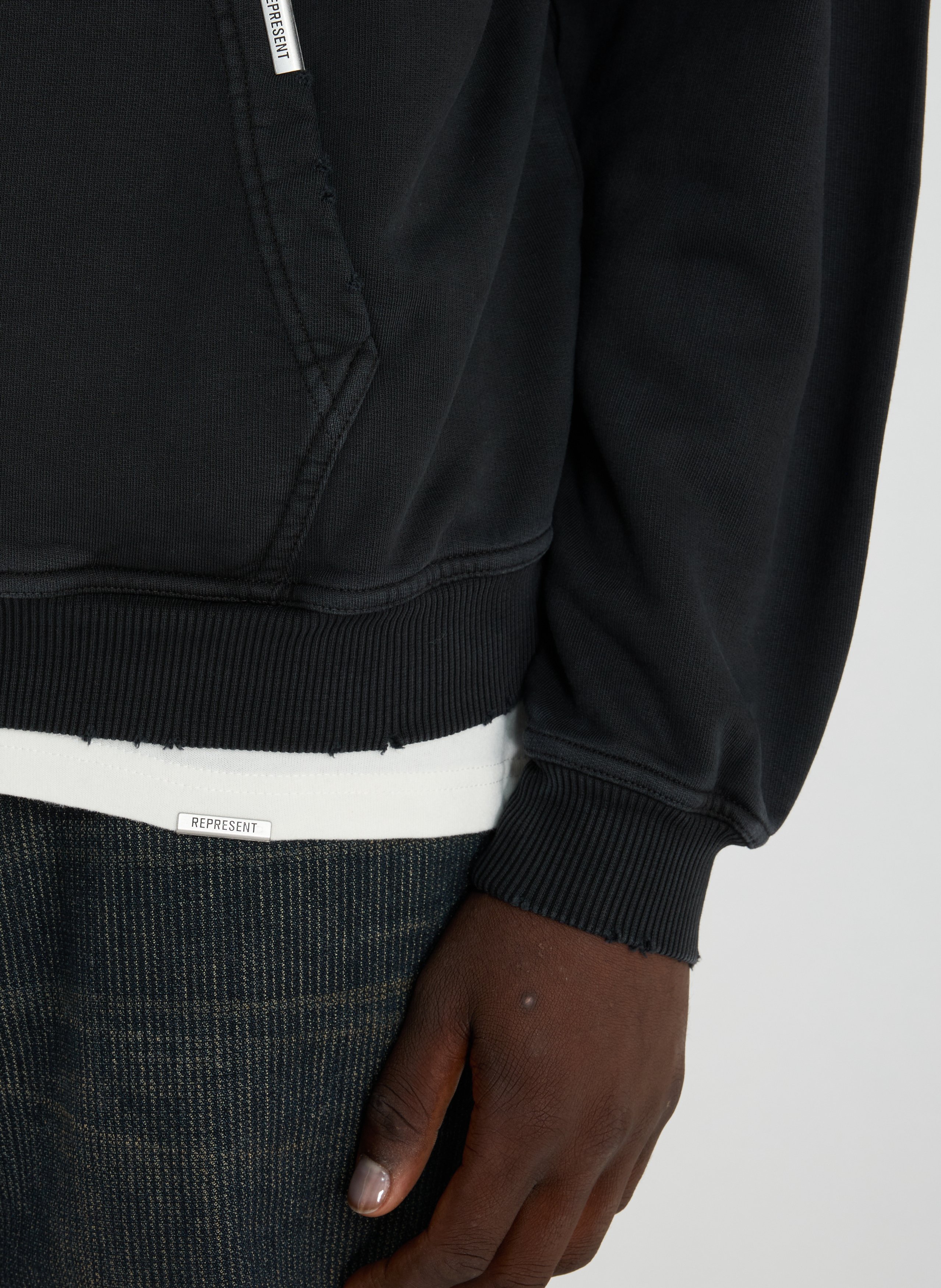 Hoodie en coton REPRESENT Noir