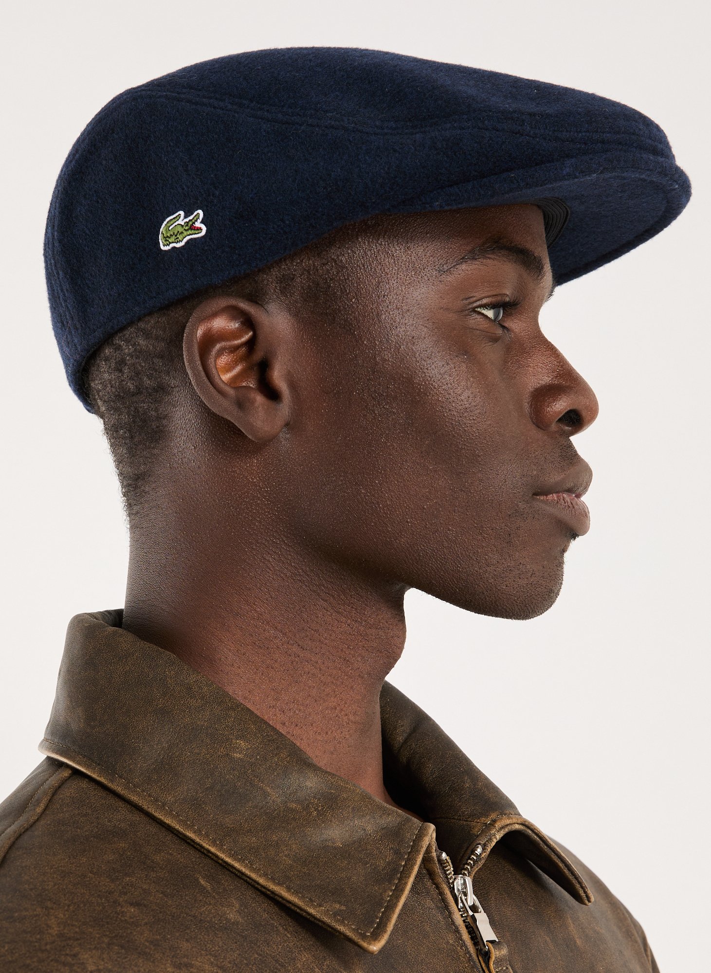 Wool beret LACOSTE Blue