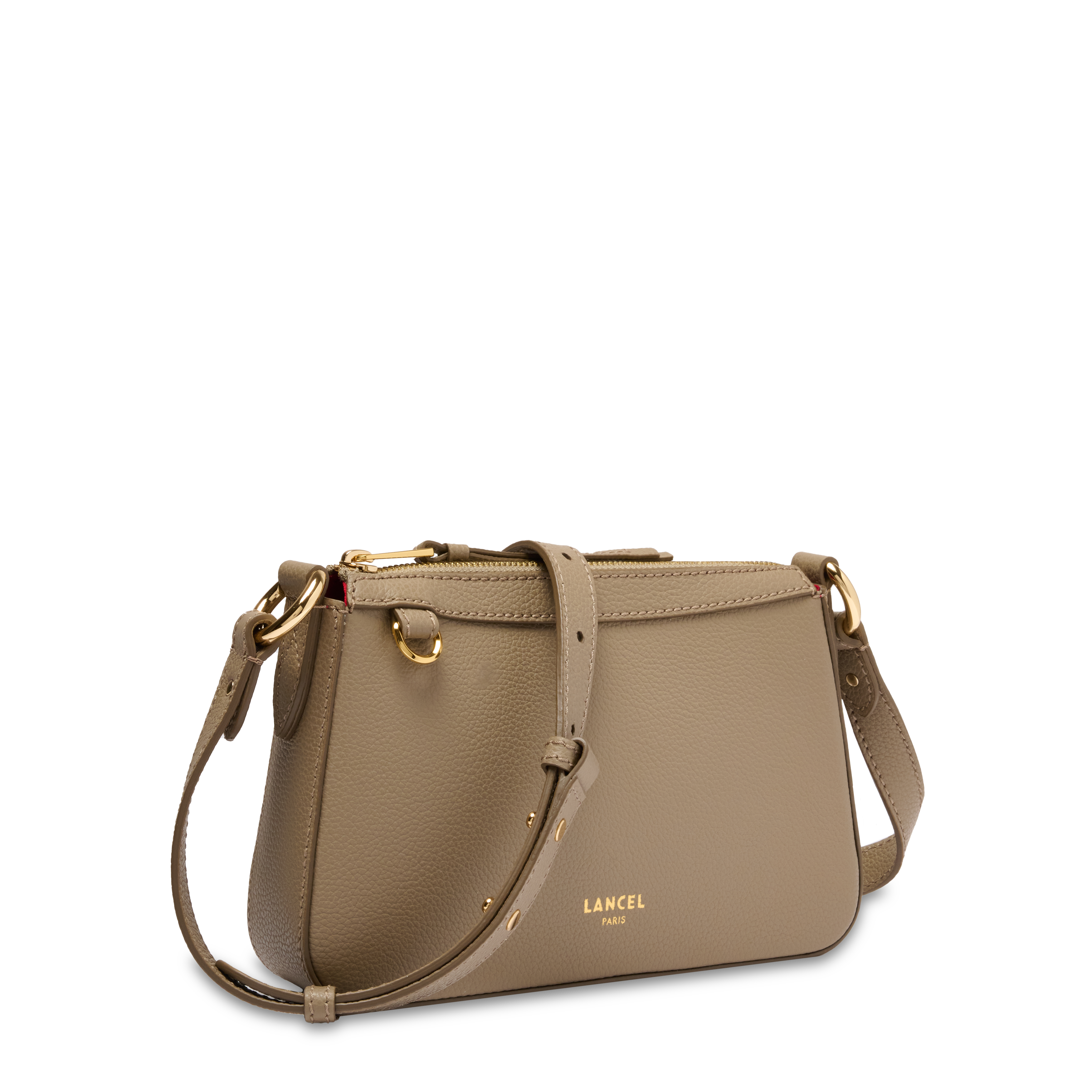 Mini sac zippé faubourg de lancel en cuir LANCEL Beige