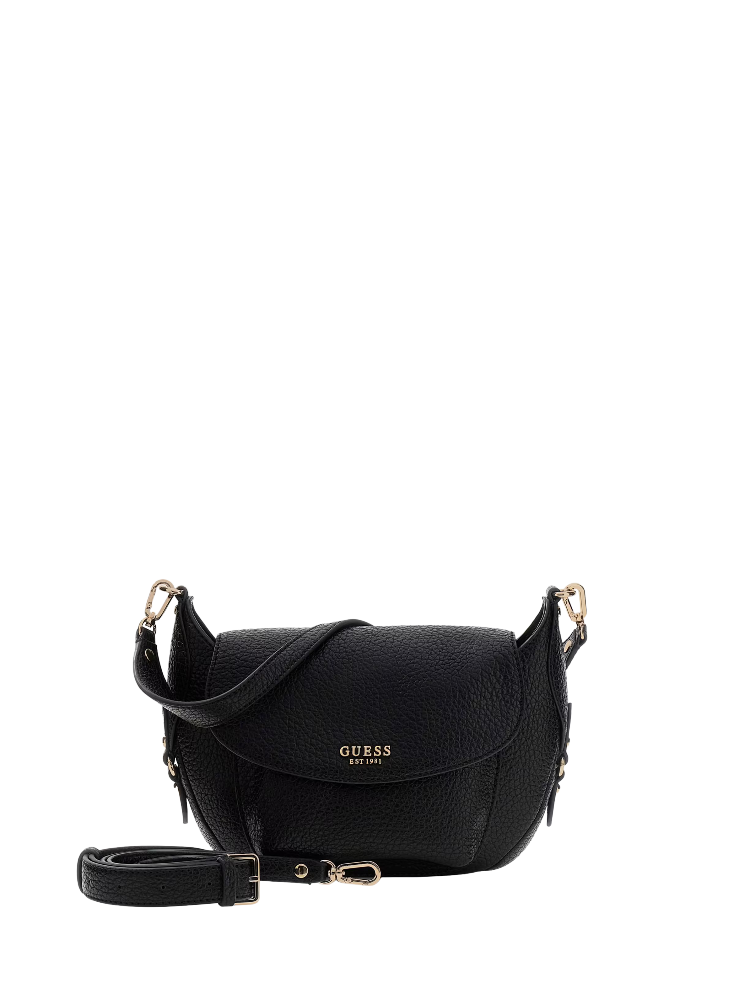 Sac à bandoulière effet cuir texturé GUESS Noir