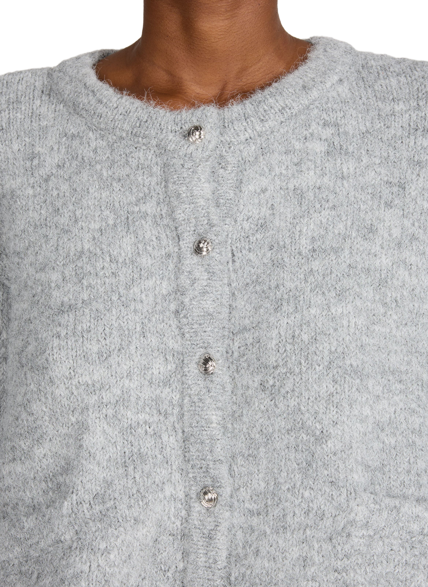 Cardigan knit Objsaggia OBJECT Grey