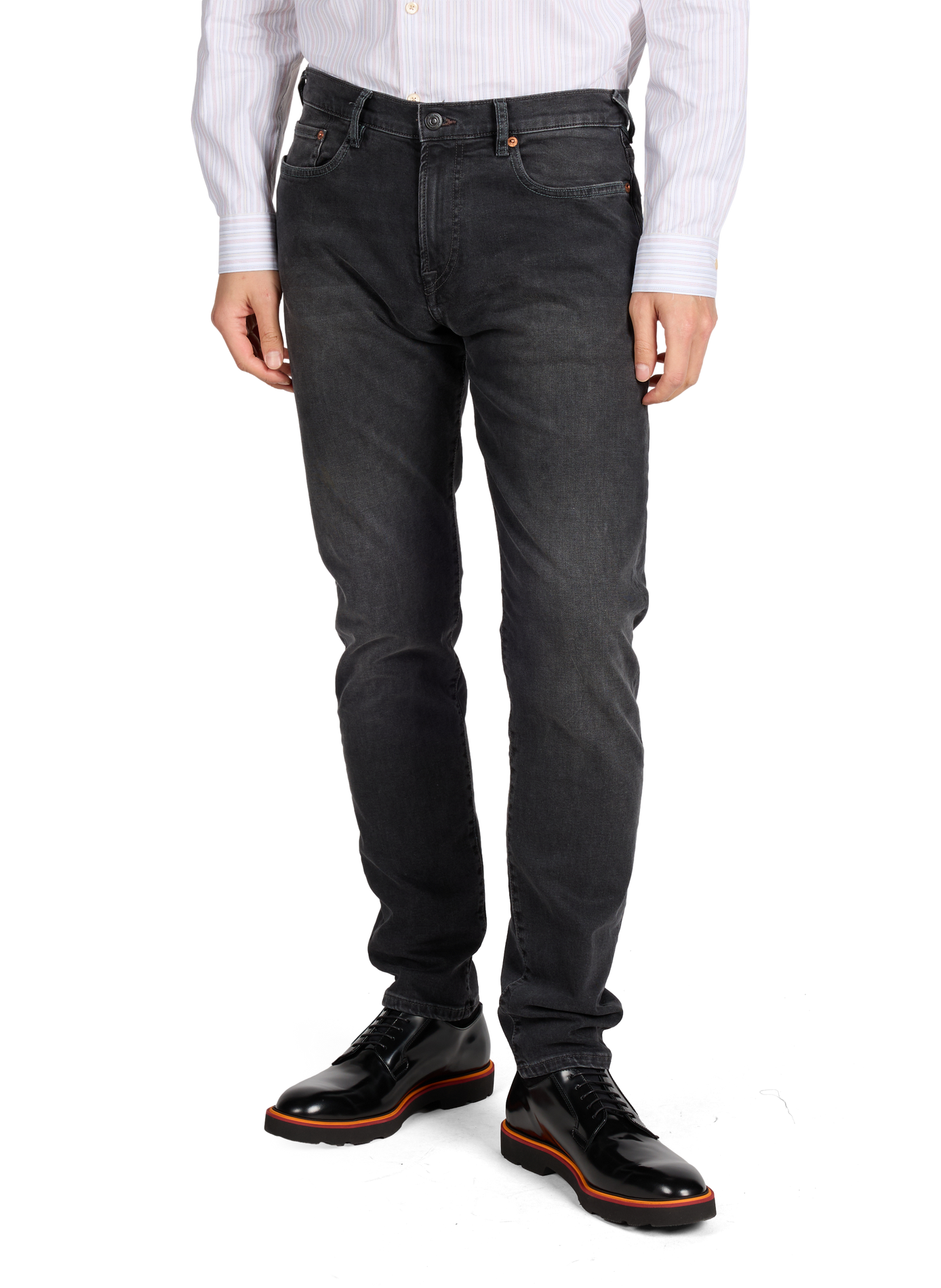 Jean cinq poches en coton mélangé PAUL SMITH Marron