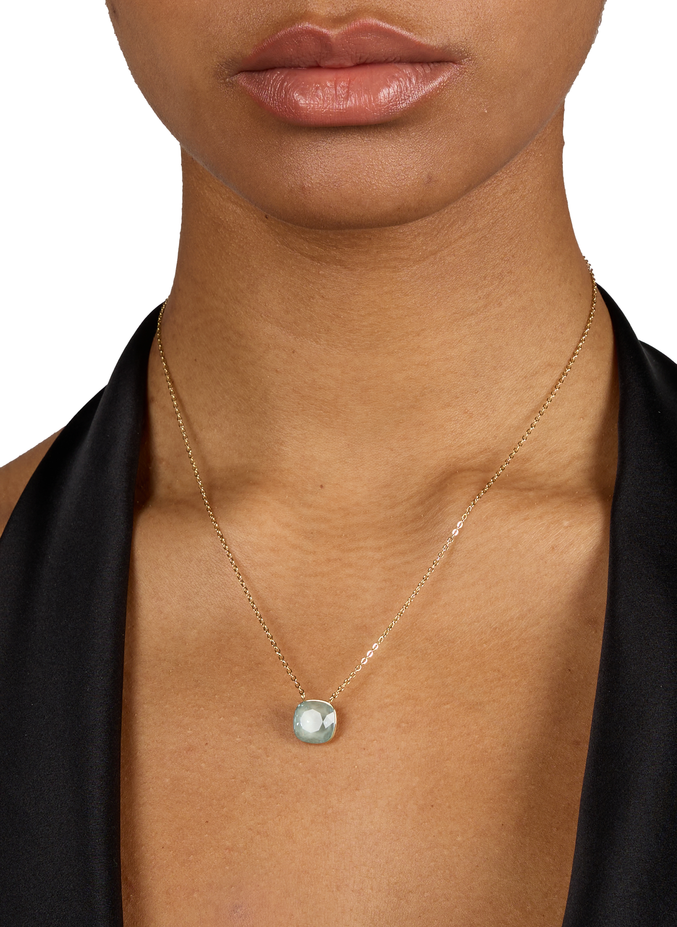 Crystal ornament necklace AU PRINTEMPS PARIS Blue