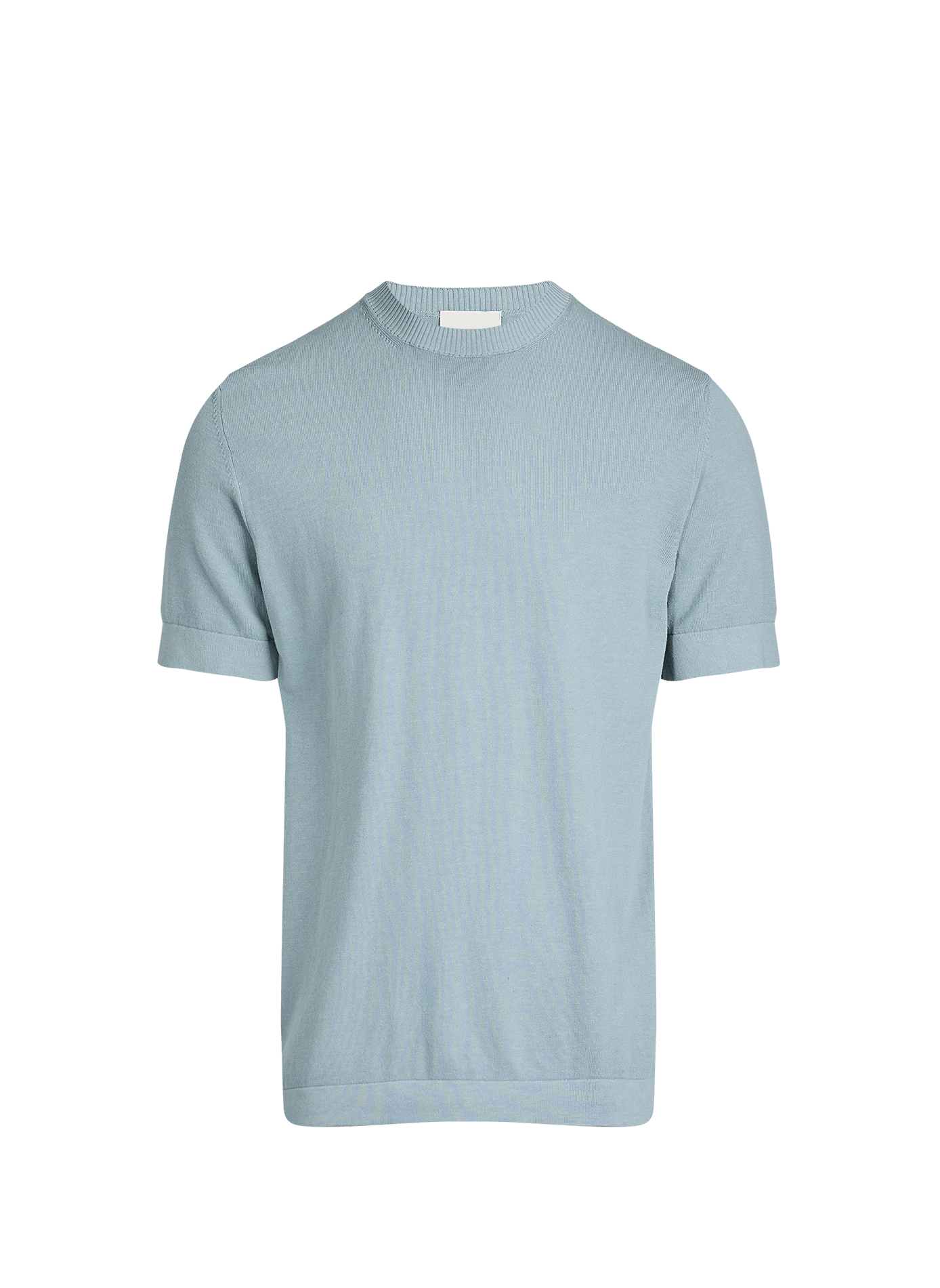 T-shirt uni à col rond en coton LAFAURIE Bleu