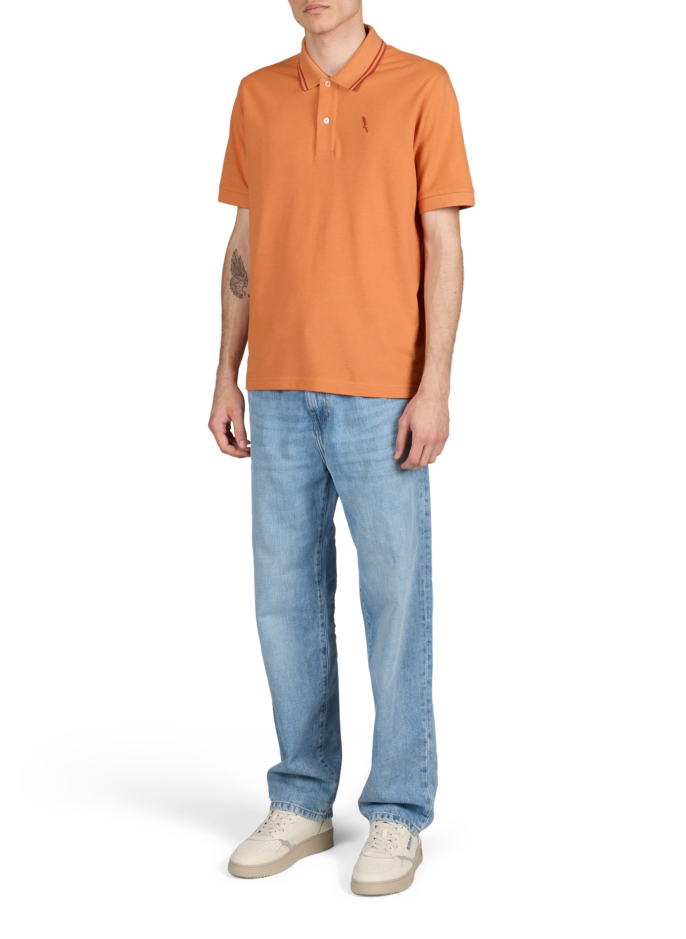 Short-sleeved polo shirt in blended cotton AIGLE Orange