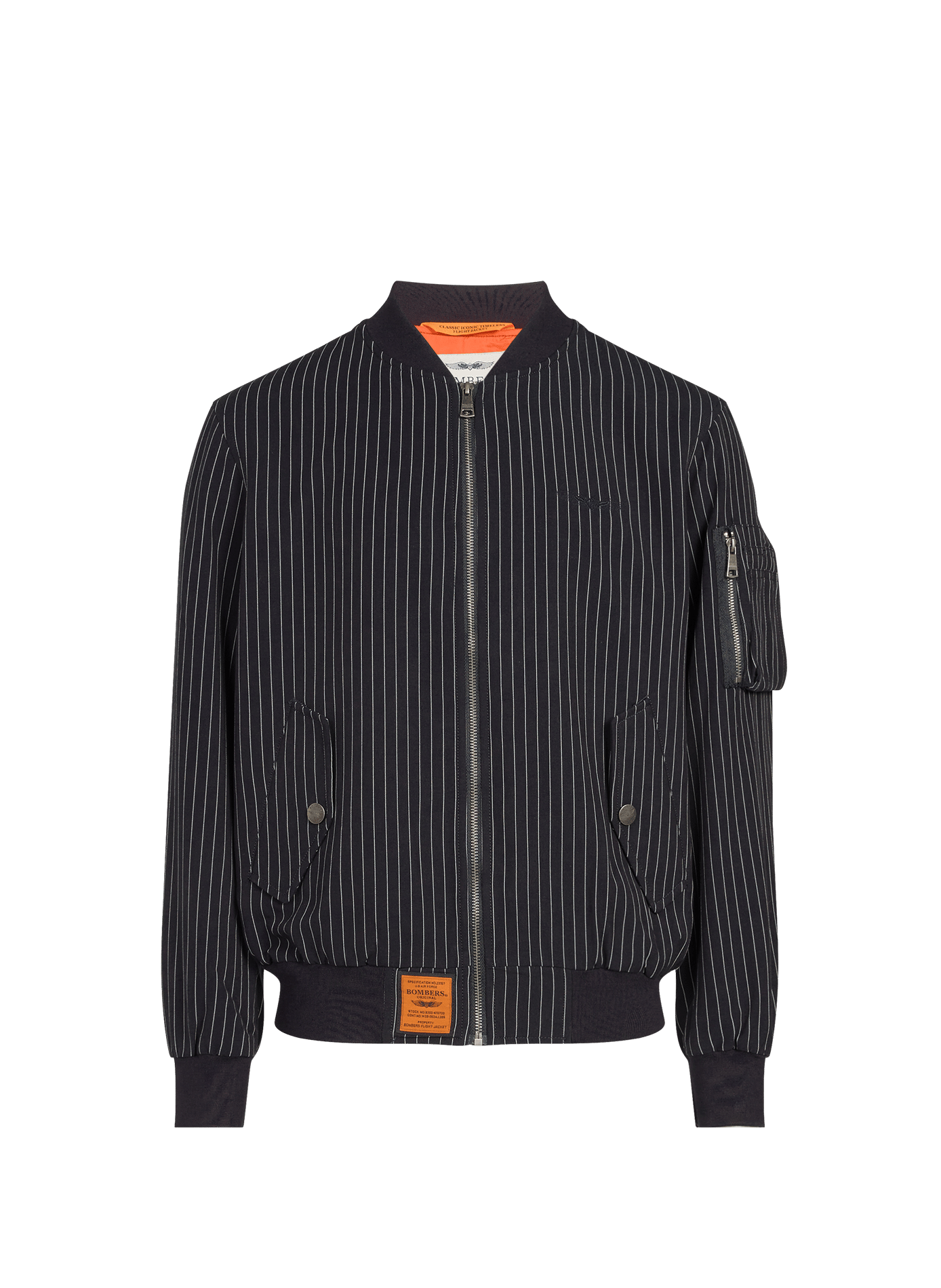 Canlow Striped Bomber Jacket BOMBERS ORIGINAL Blue