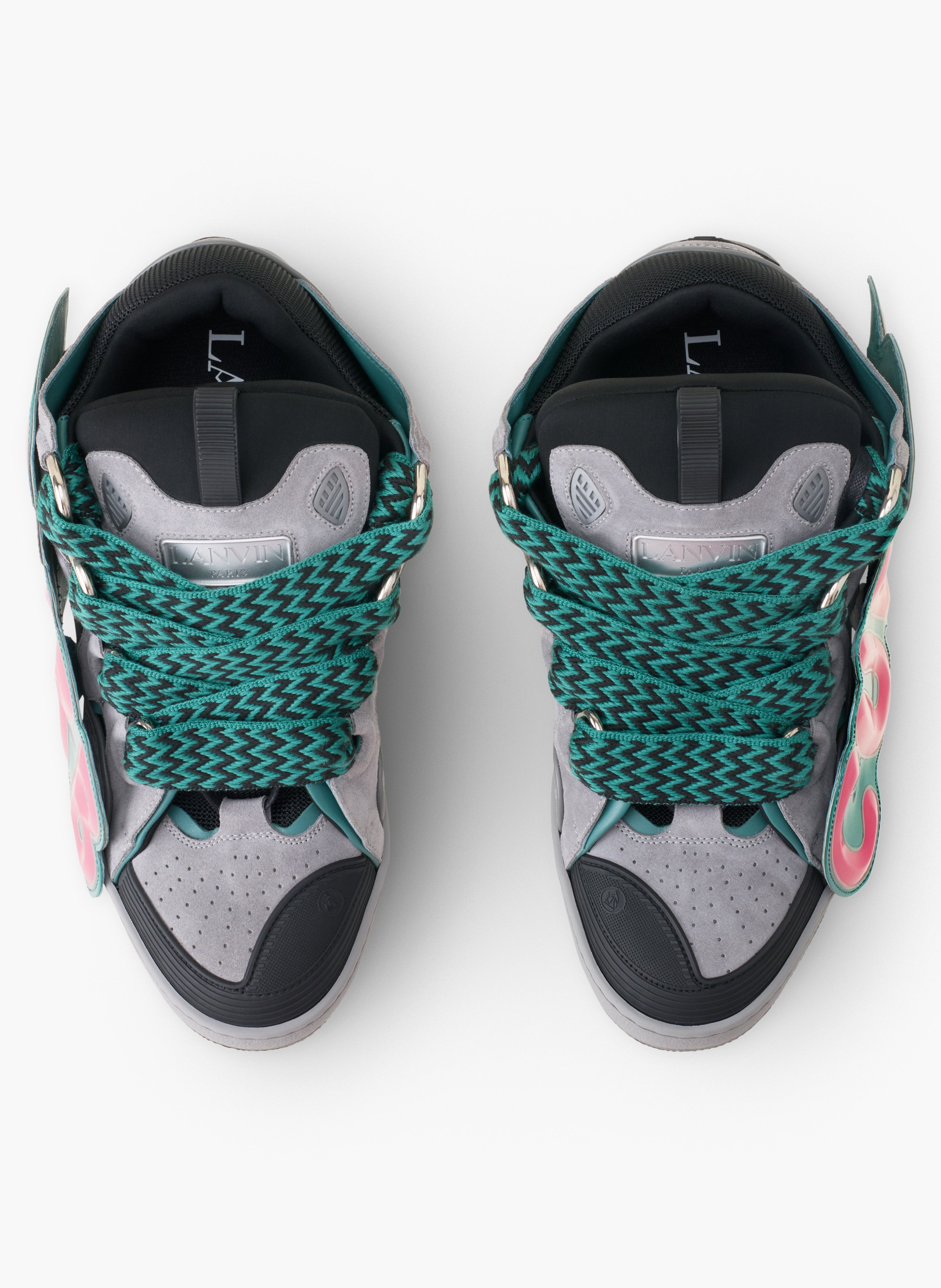 Sneakers urban curb en cuir à patch LANVIN Vert