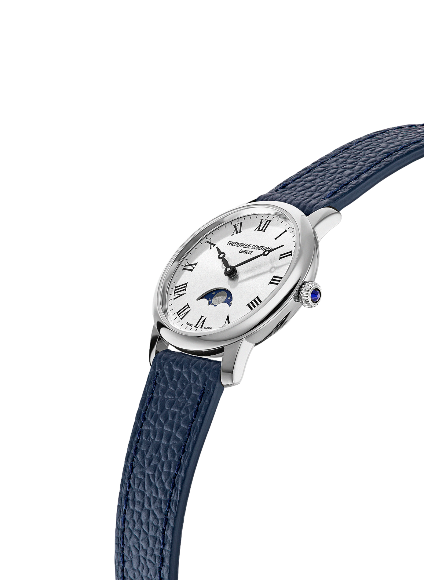 Montre quartz en cuir de veau FREDERIQUE CONSTANT Blanc