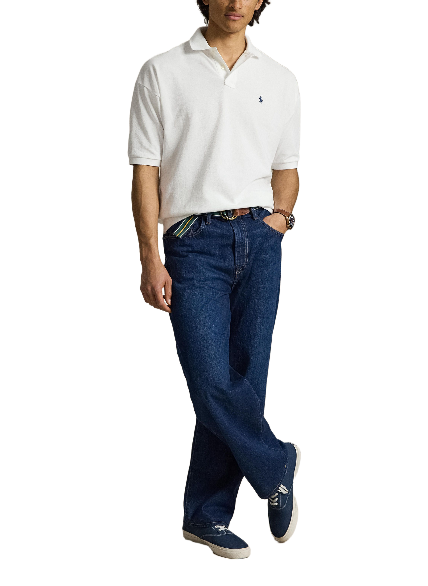 Short-sleeved cotton polo with logo POLO RALPH LAUREN White