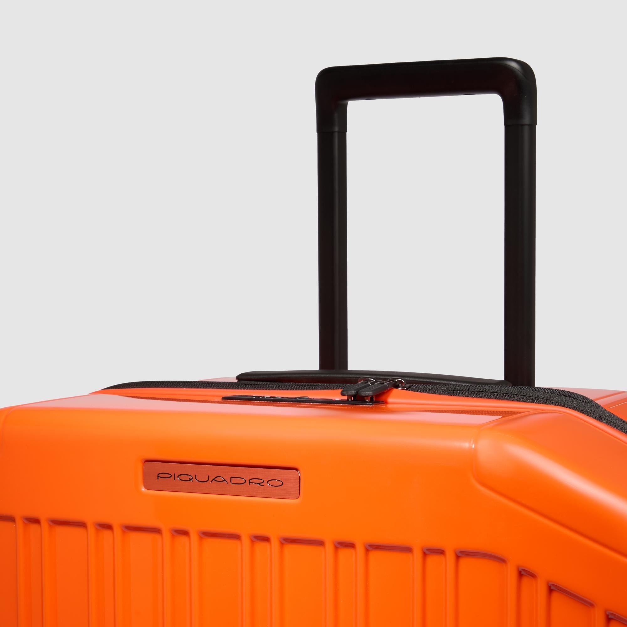 Middelgrote uitbreidbare trolleykoffer met 4 wielen PIQUADRO Oranje