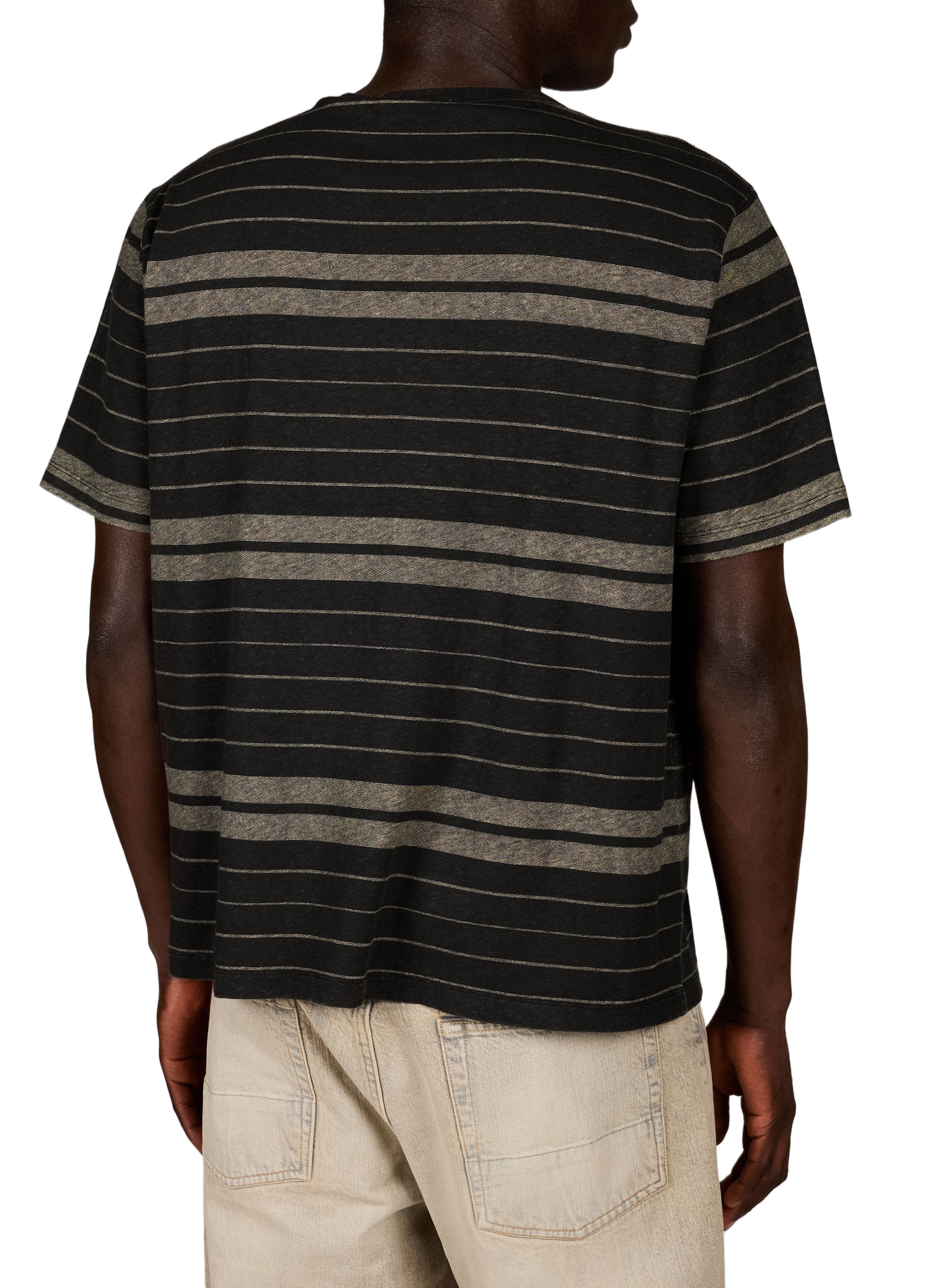 Large striped cotton and linen t-shirt OUR LEGACY Multicolour
