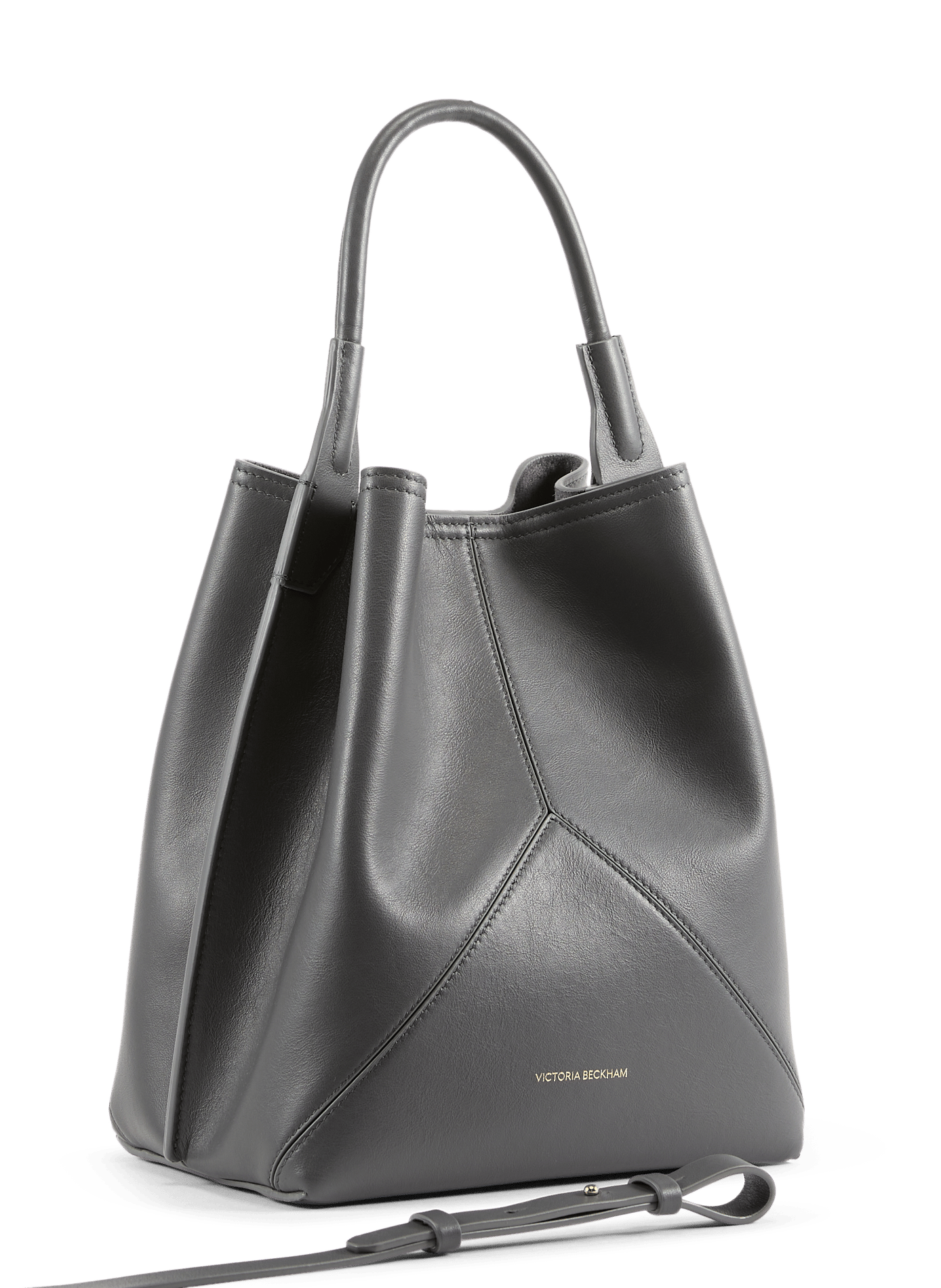 Leather bucket handbag VICTORIA BECKHAM Grey