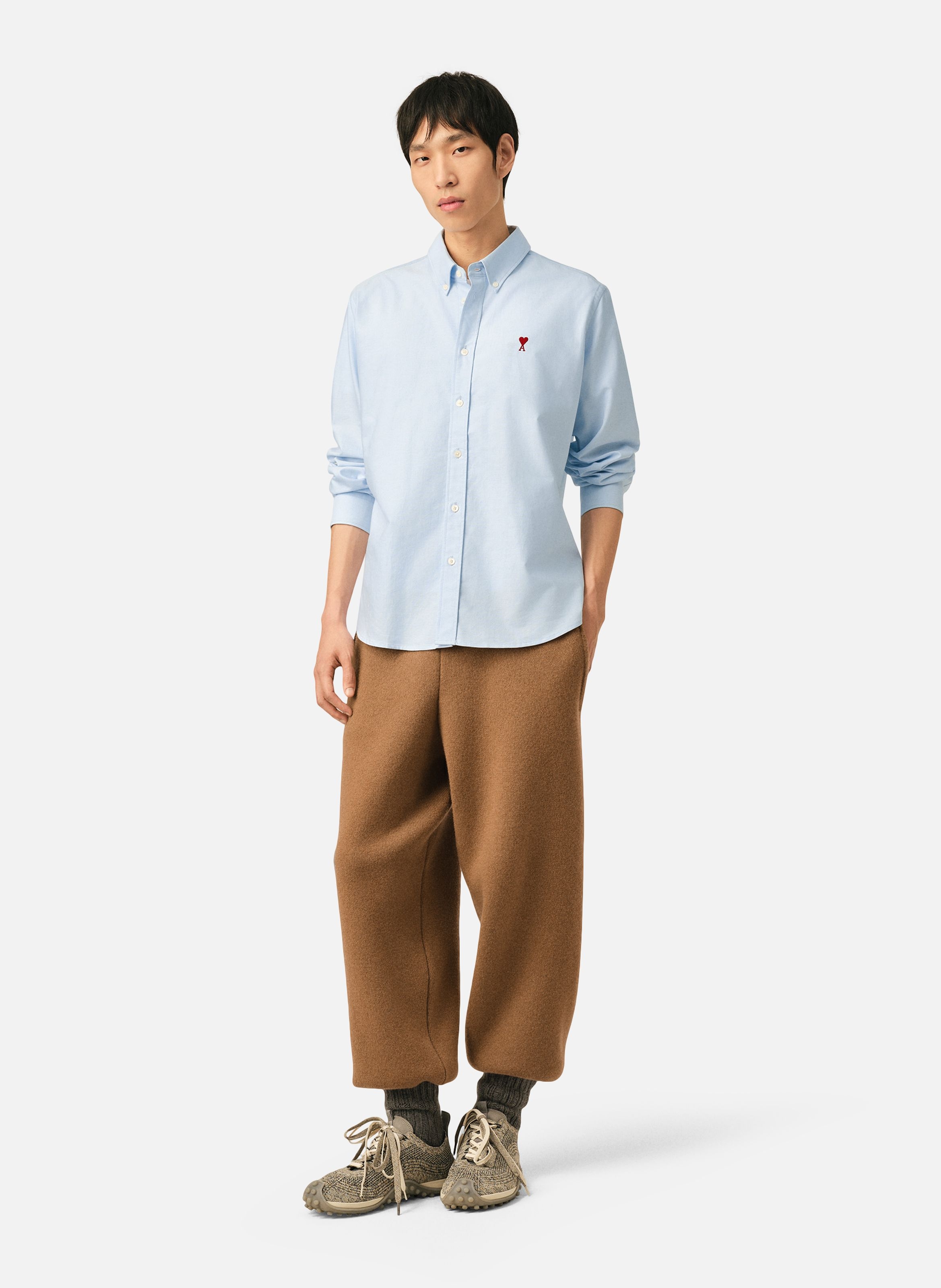 Chemise col boutonné ami de coeur unisexe AMI PARIS Bleu