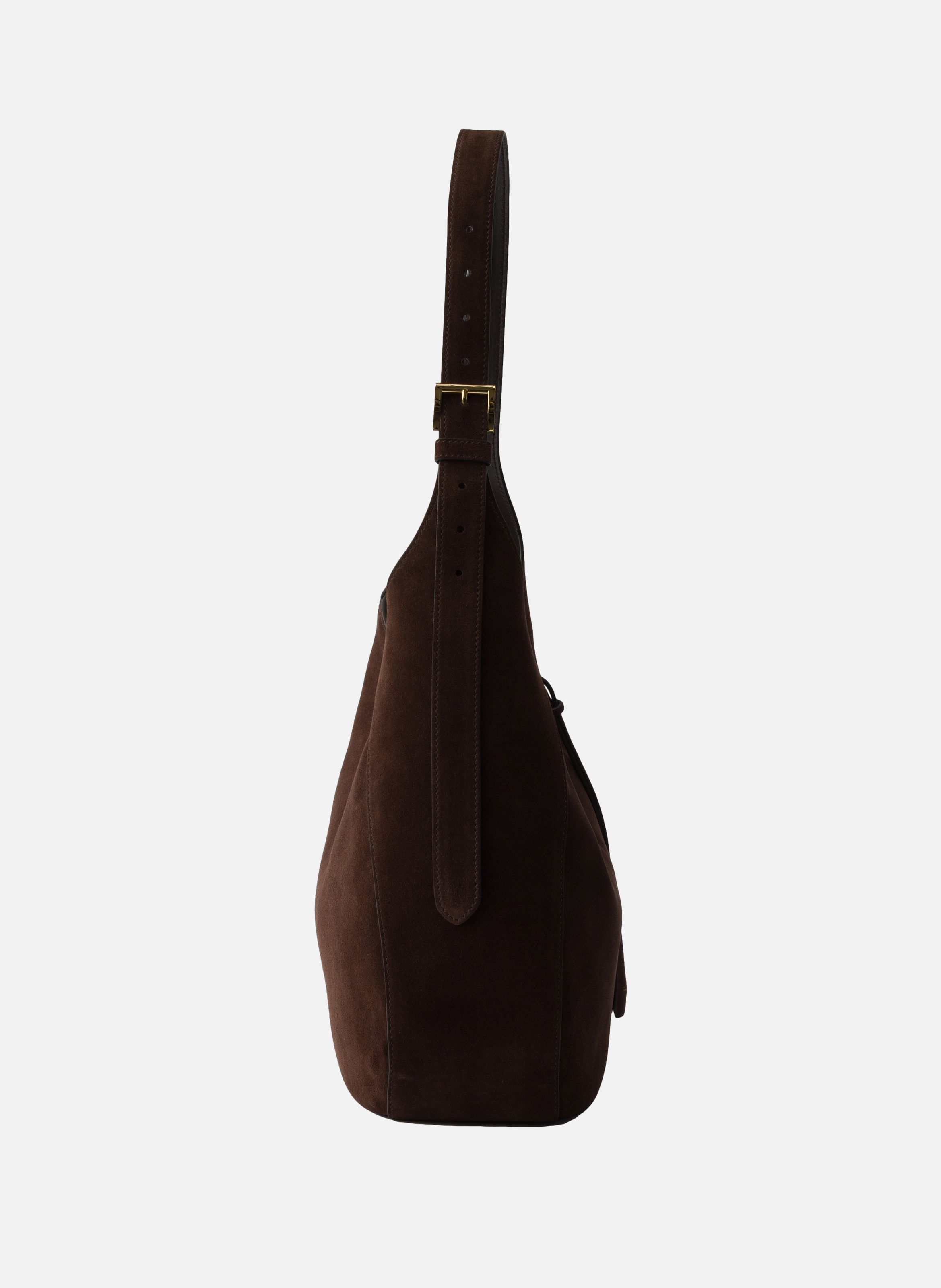 Grand sac prada boogie en veau velours PRADA Marron