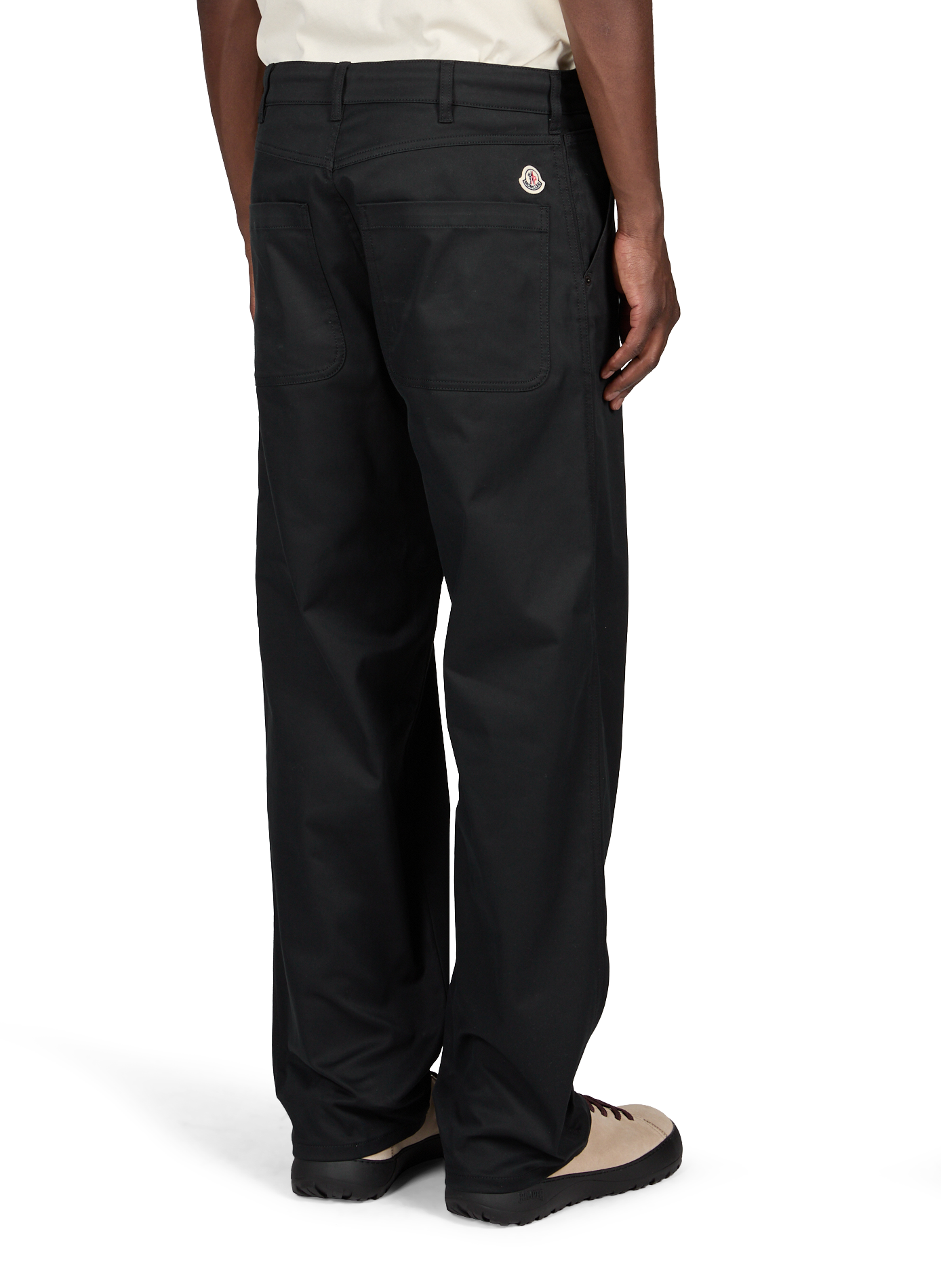 Straight cotton-blend trousers MONCLER Black